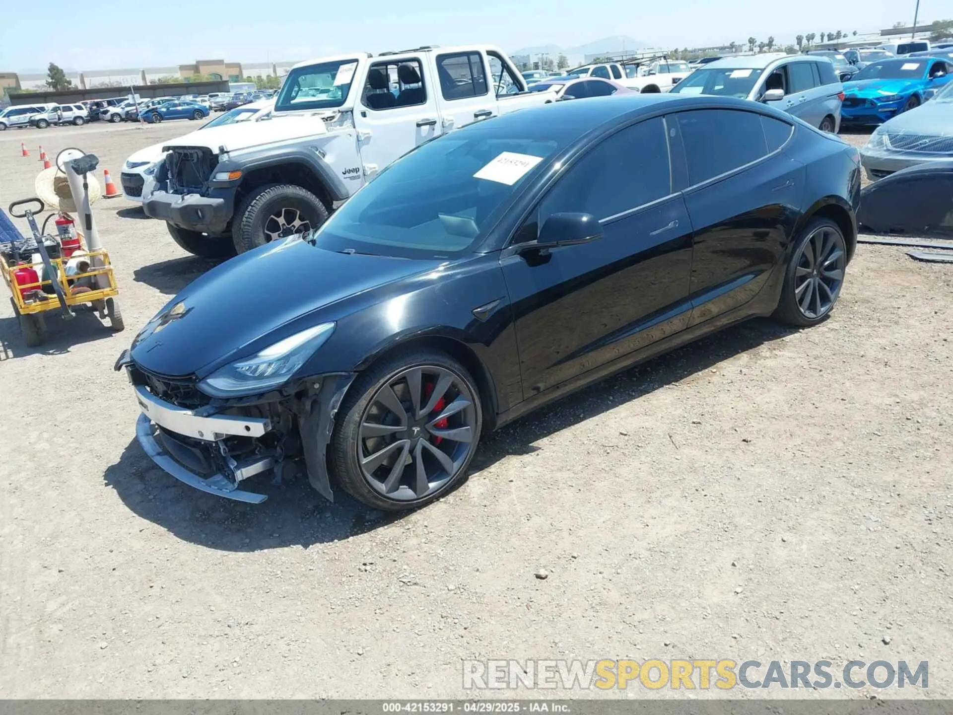 2 fotografías del automóvil dañado 5YJ3E1EC5LF641593 TESLA MODEL 3 2020