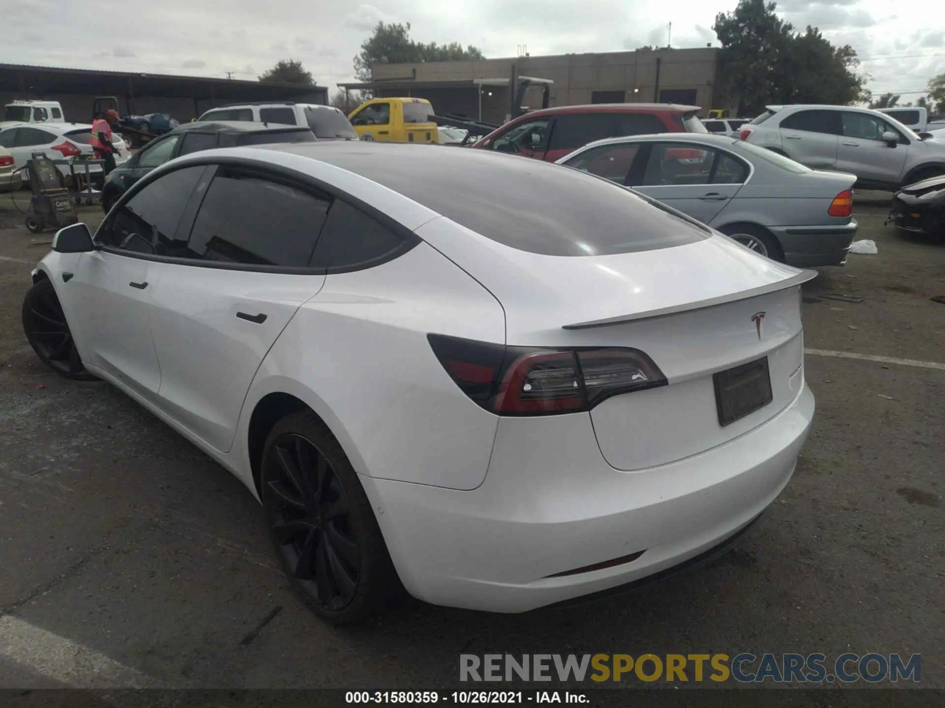 3 fotografías del automóvil dañado 5YJ3E1EC5LF642257 TESLA MODEL 3 2020