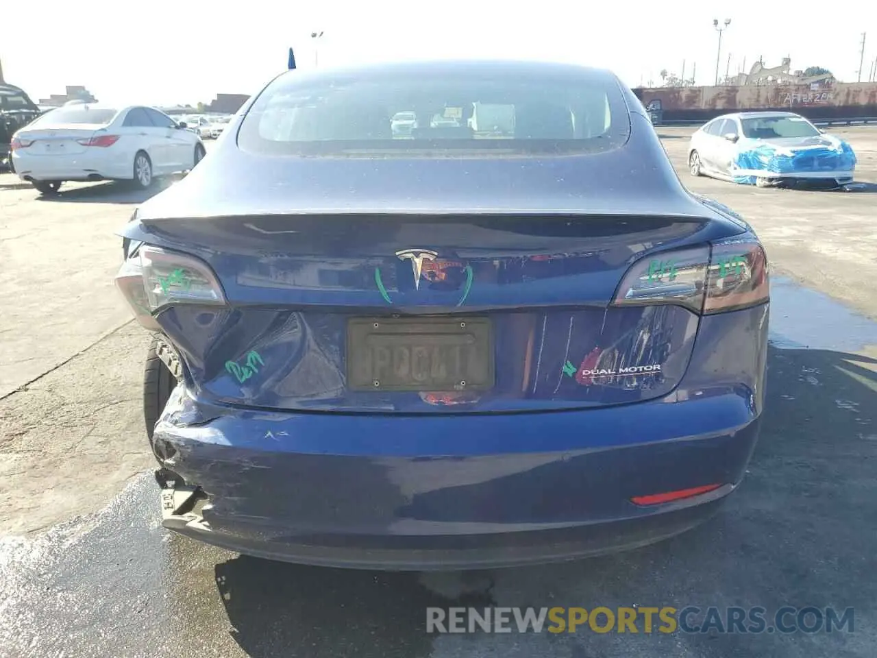 6 fotografías del automóvil dañado 5YJ3E1EC5LF647085 TESLA MODEL 3 2020