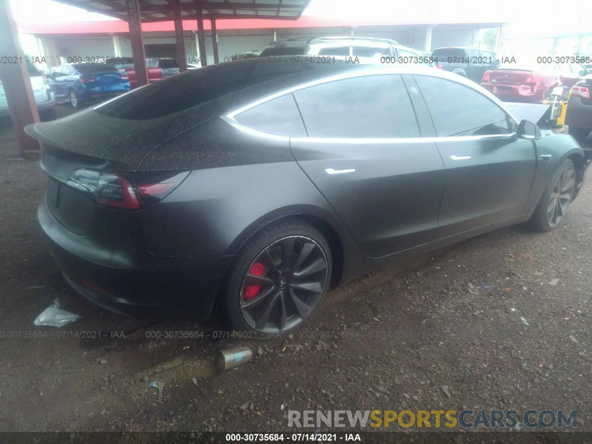 4 fotografías del automóvil dañado 5YJ3E1EC5LF716910 TESLA MODEL 3 2020