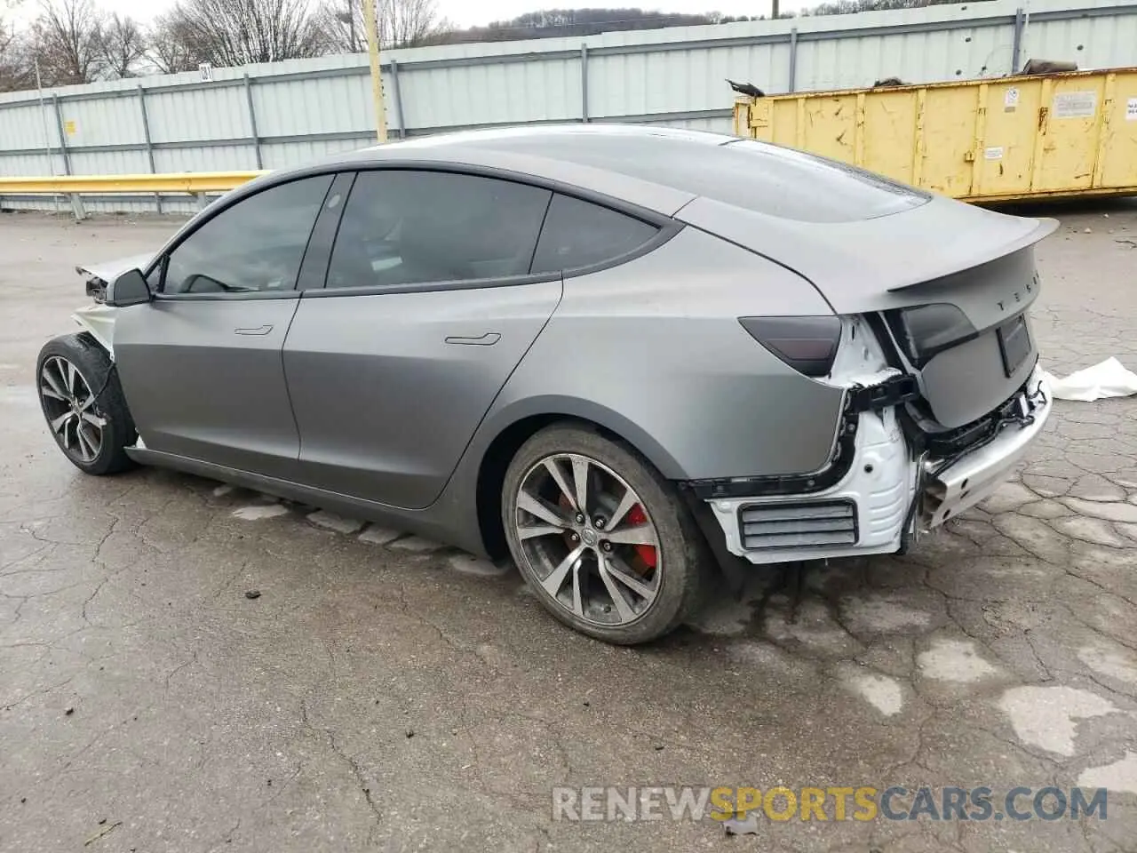 2 fotografías del automóvil dañado 5YJ3E1EC5LF736428 TESLA MODEL 3 2020
