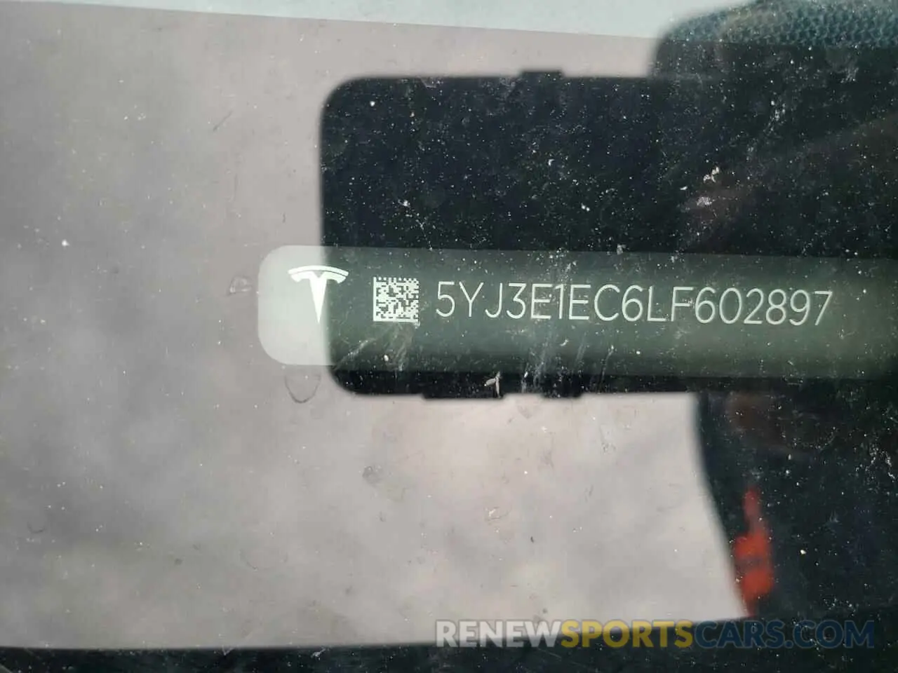 12 fotografías del automóvil dañado 5YJ3E1EC6LF602897 TESLA MODEL 3 2020