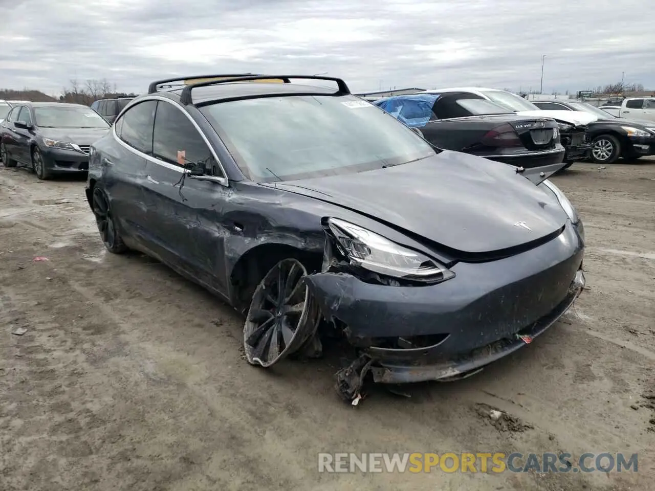4 fotografías del automóvil dañado 5YJ3E1EC6LF602897 TESLA MODEL 3 2020