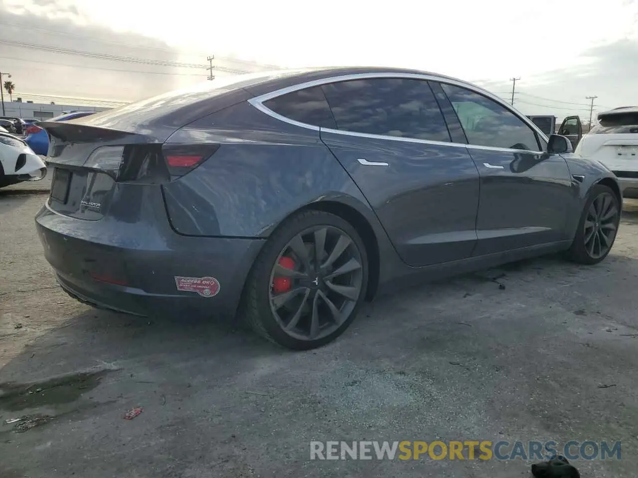 3 fotografías del automóvil dañado 5YJ3E1EC6LF648049 TESLA MODEL 3 2020