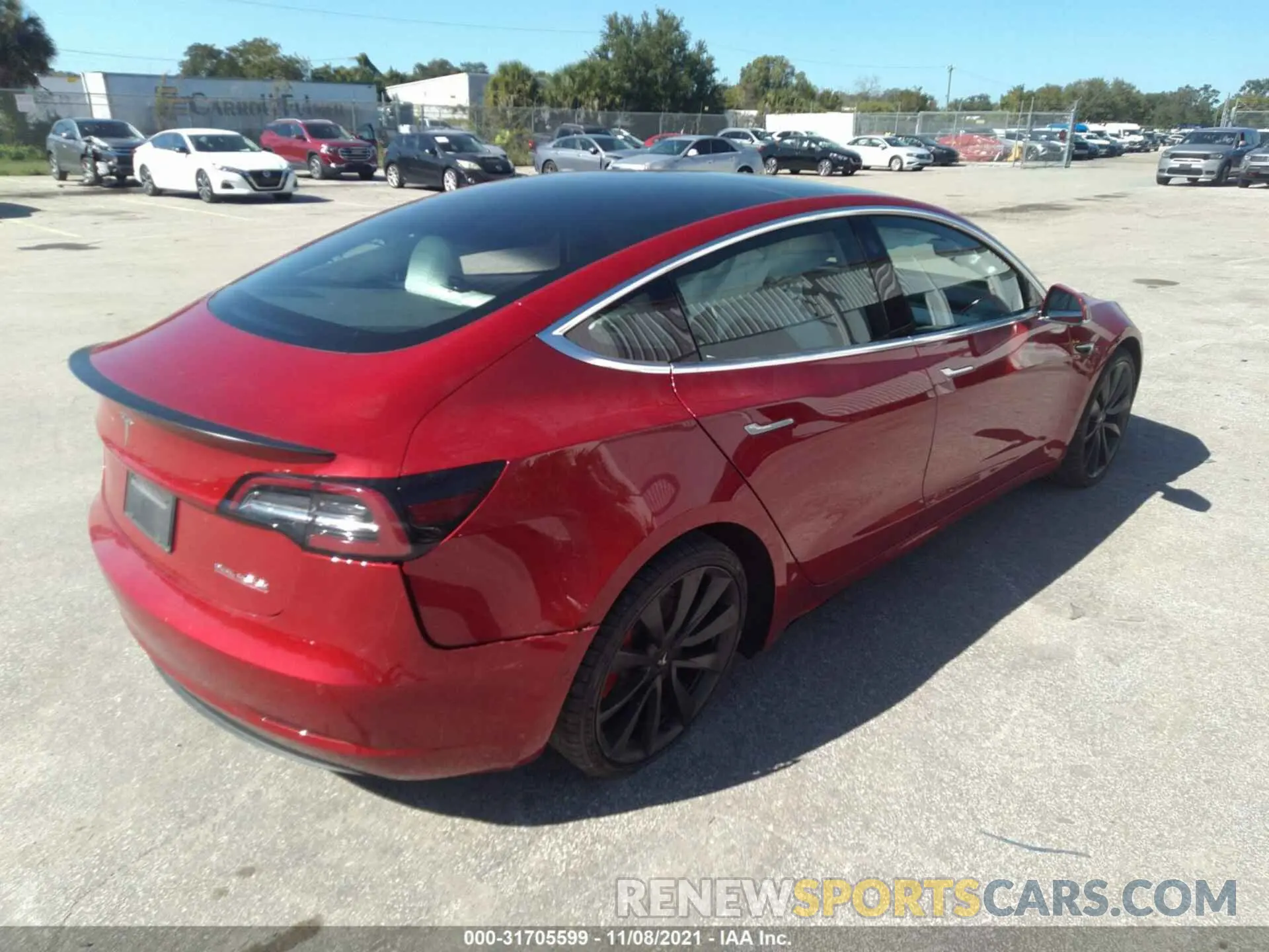4 fotografías del automóvil dañado 5YJ3E1EC6LF669600 TESLA MODEL 3 2020