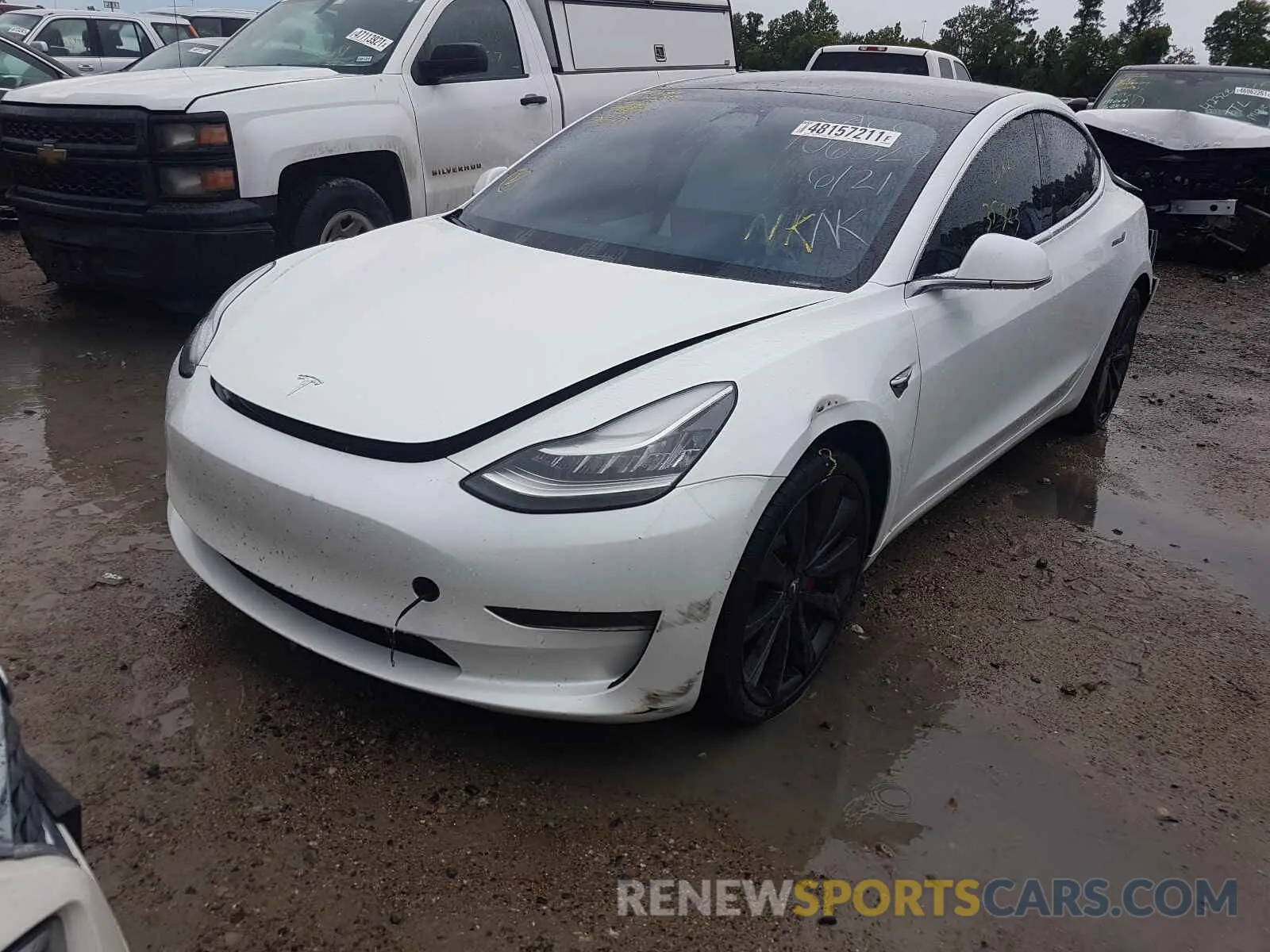 2 fotografías del automóvil dañado 5YJ3E1EC6LF715068 TESLA MODEL 3 2020