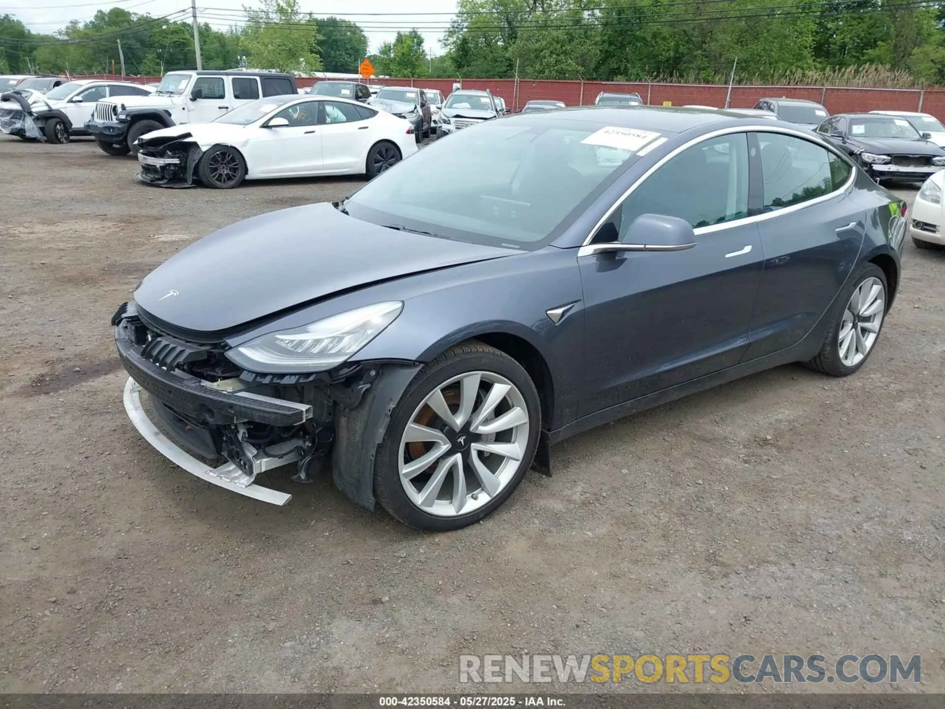 2 fotografías del automóvil dañado 5YJ3E1EC7LF586659 TESLA MODEL 3 2020