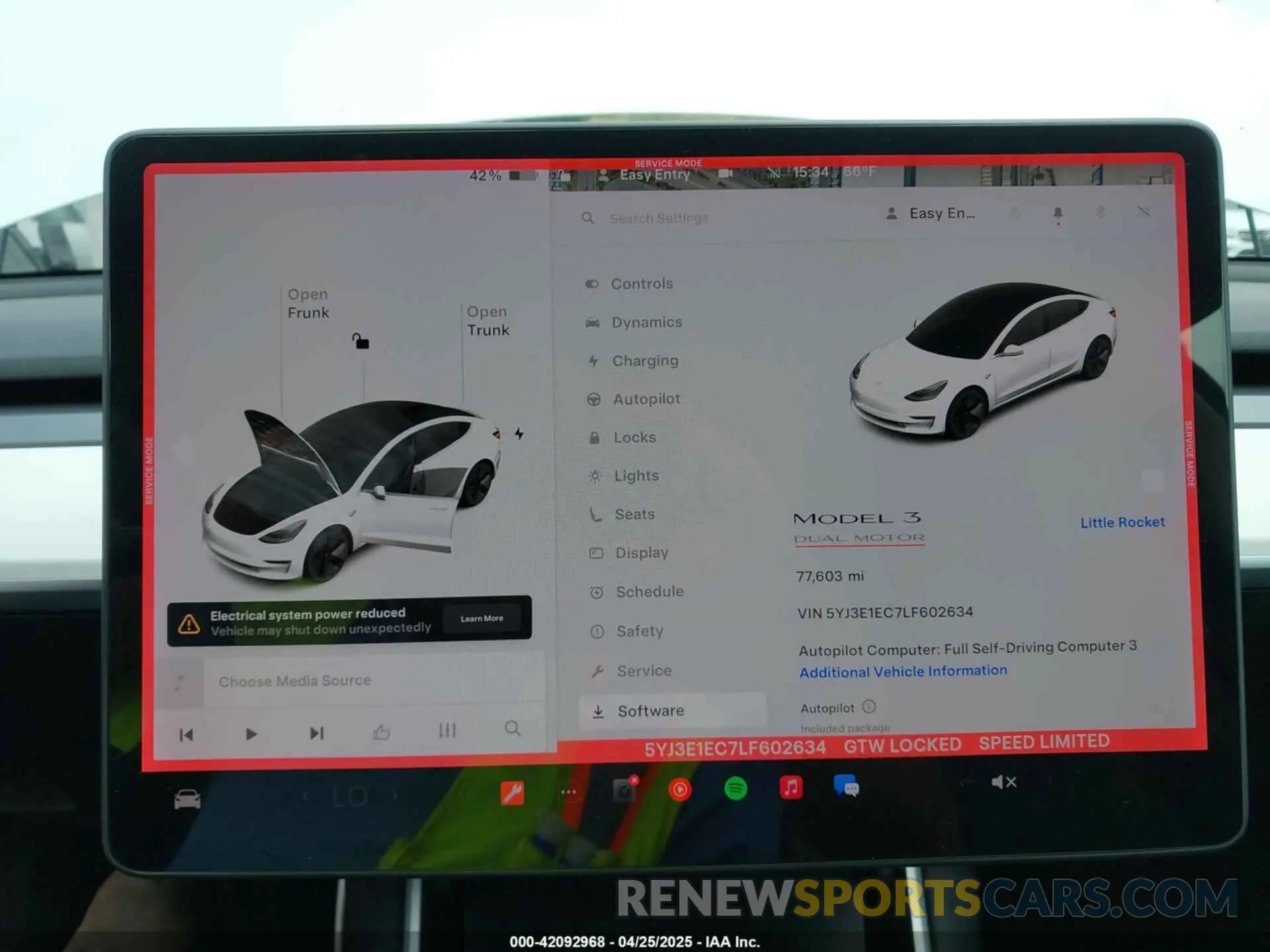 19 fotografías del automóvil dañado 5YJ3E1EC7LF602634 TESLA MODEL 3 2020