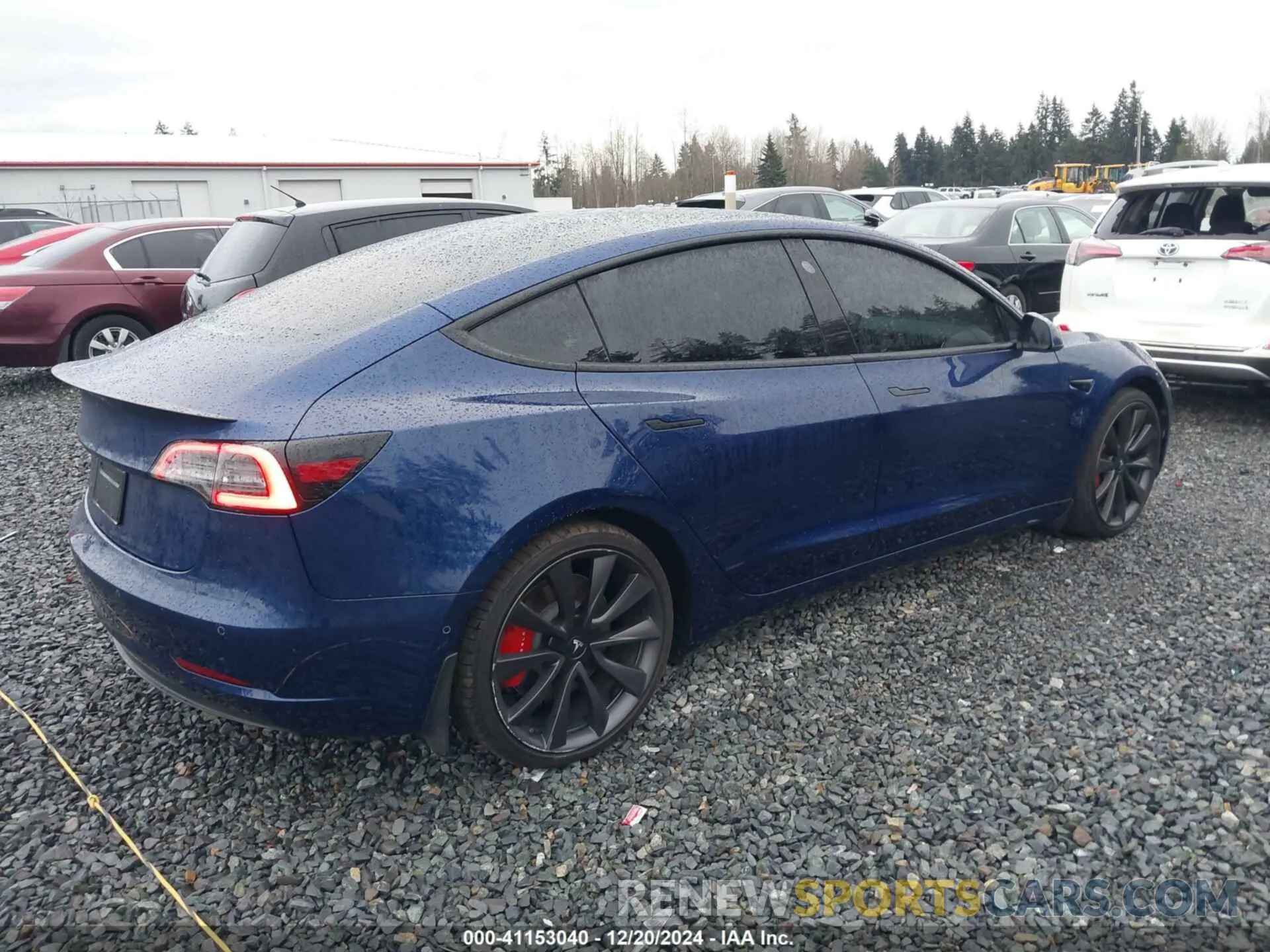 4 fotografías del automóvil dañado 5YJ3E1EC7LF647086 TESLA MODEL 3 2020