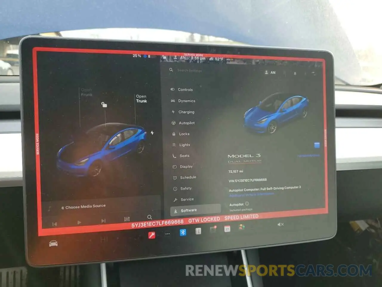 9 fotografías del automóvil dañado 5YJ3E1EC7LF669668 TESLA MODEL 3 2020