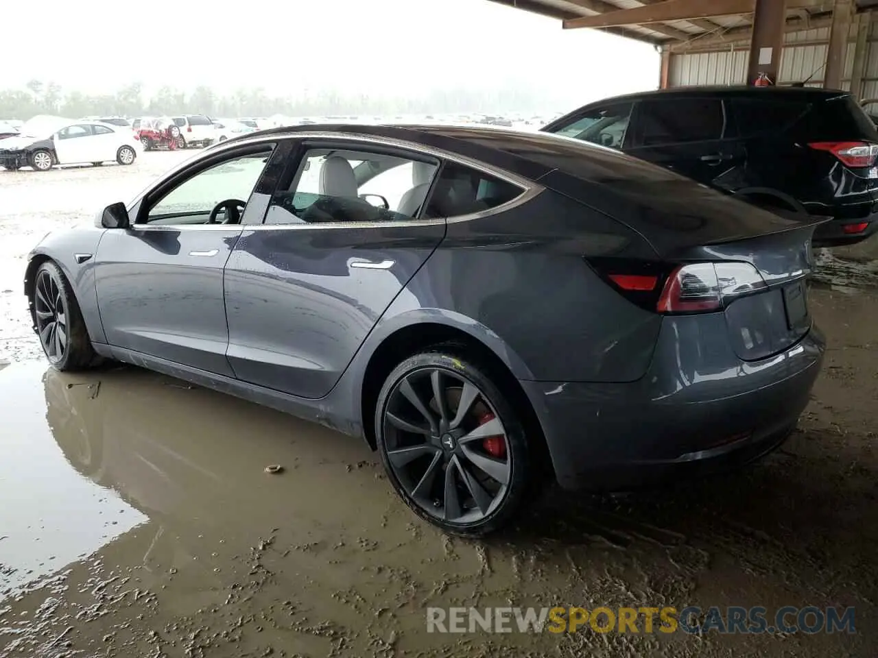 2 fotografías del automóvil dañado 5YJ3E1EC7LF714625 TESLA MODEL 3 2020