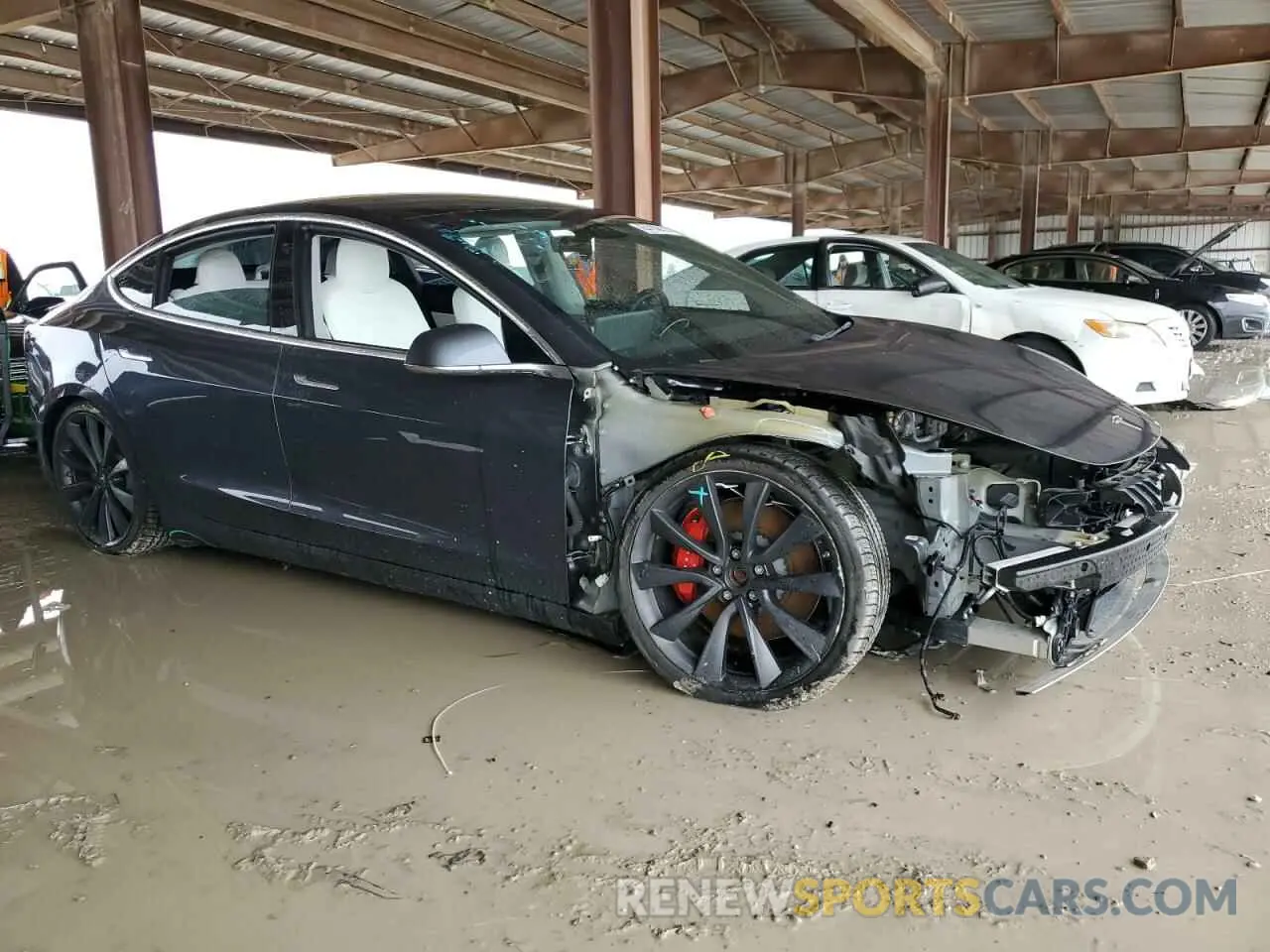 4 fotografías del automóvil dañado 5YJ3E1EC7LF714625 TESLA MODEL 3 2020