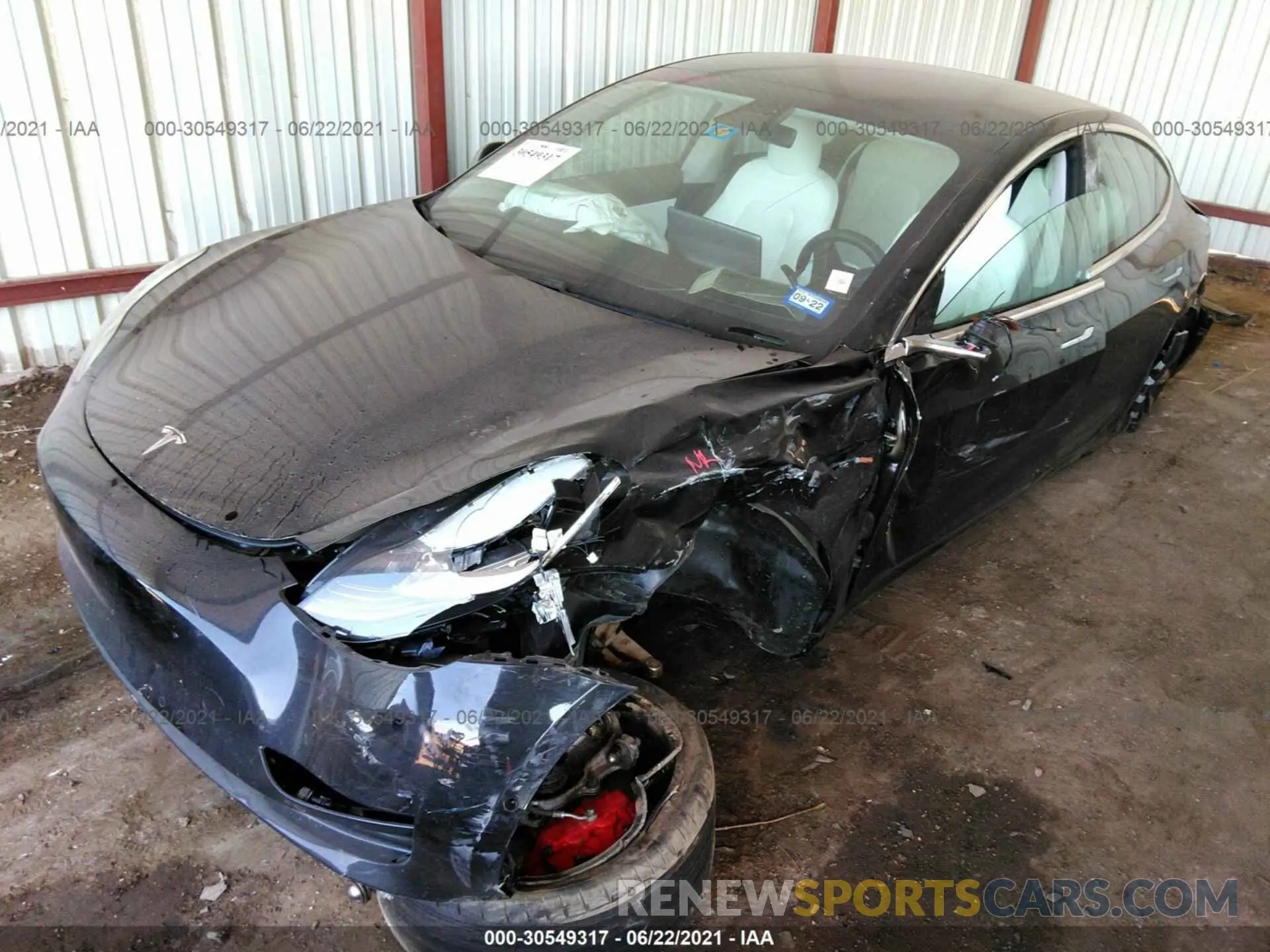 2 fotografías del automóvil dañado 5YJ3E1EC7LF796419 TESLA MODEL 3 2020