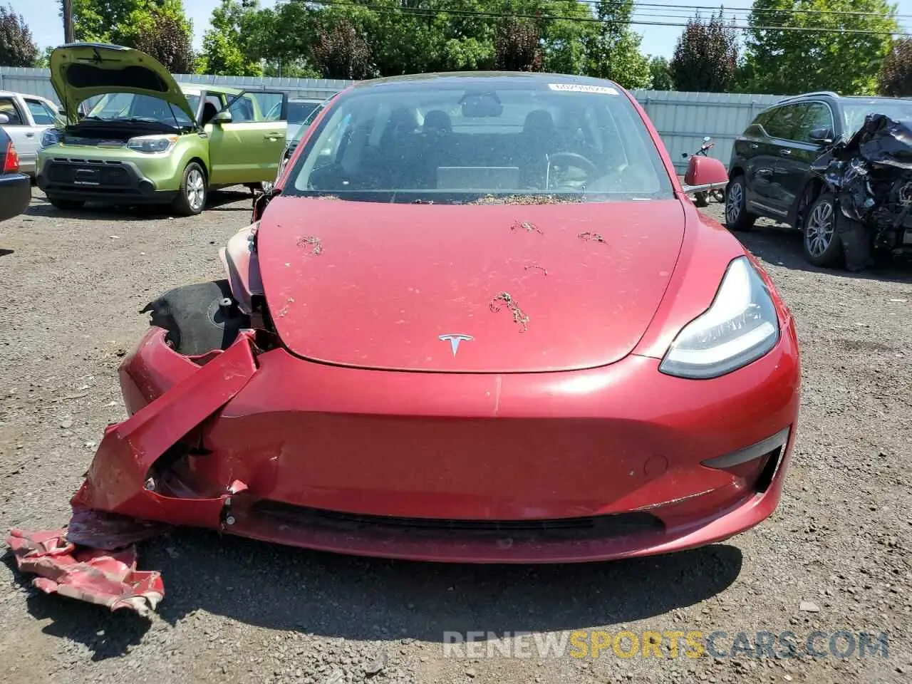 5 fotografías del automóvil dañado 5YJ3E1EC8LF586508 TESLA MODEL 3 2020