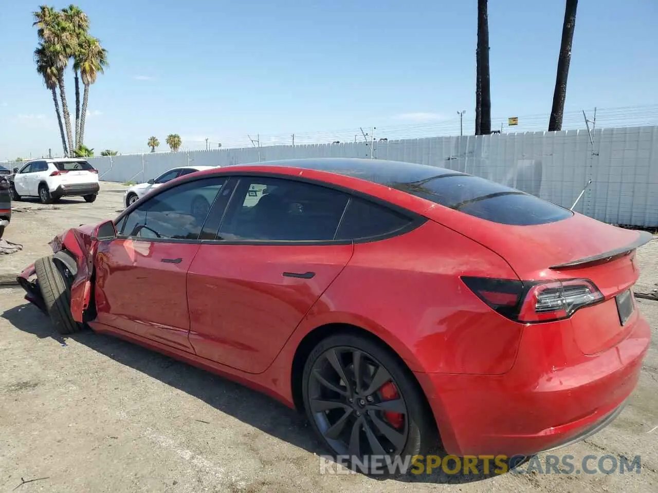 2 fotografías del automóvil dañado 5YJ3E1EC8LF641071 TESLA MODEL 3 2020