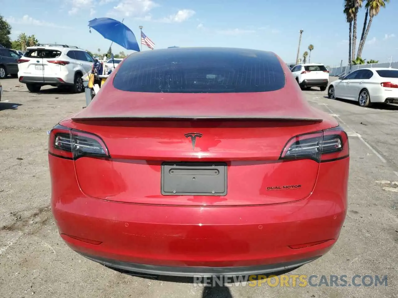 6 fotografías del automóvil dañado 5YJ3E1EC8LF641071 TESLA MODEL 3 2020