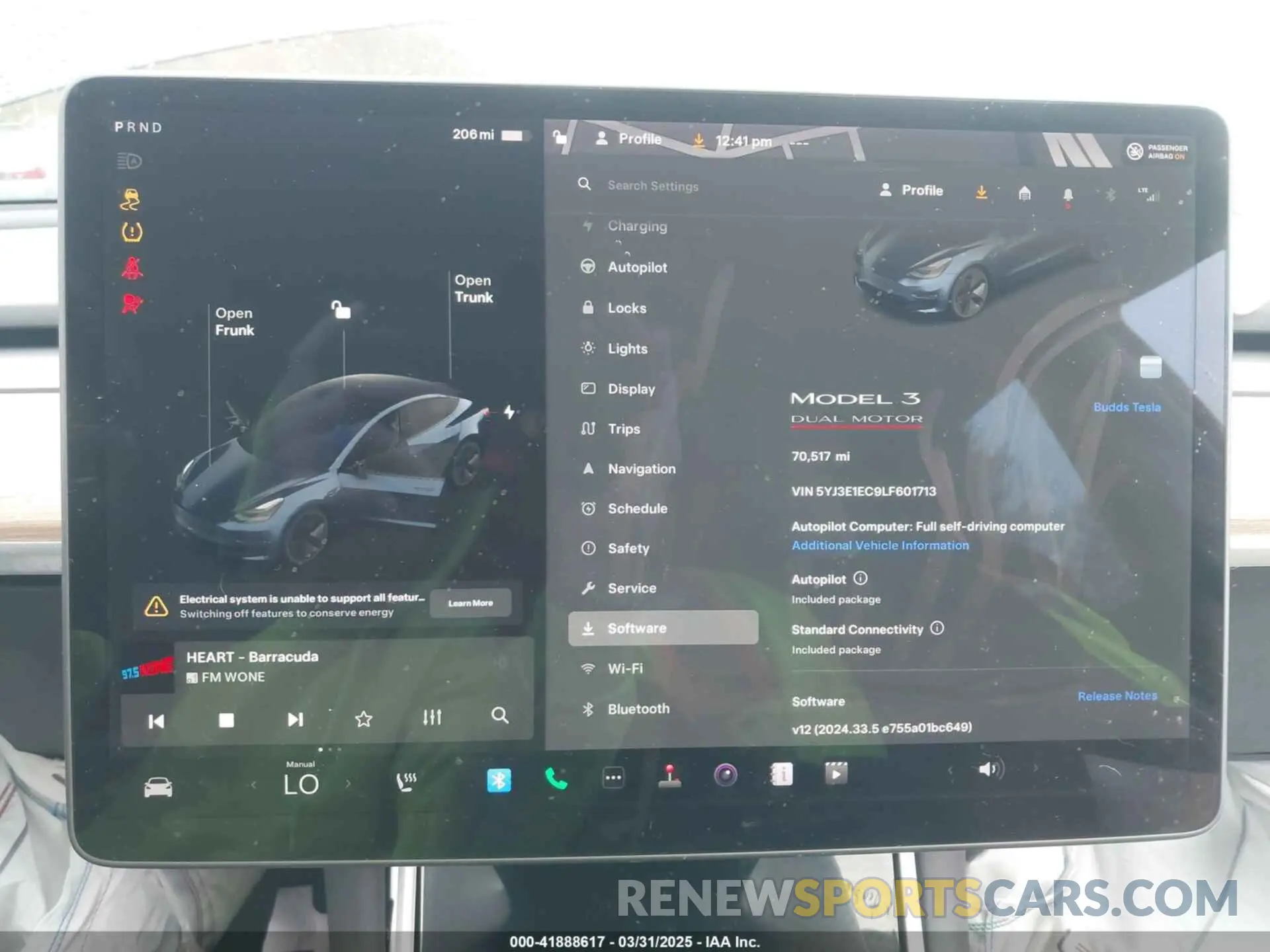 18 fotografías del automóvil dañado 5YJ3E1EC9LF601713 TESLA MODEL 3 2020