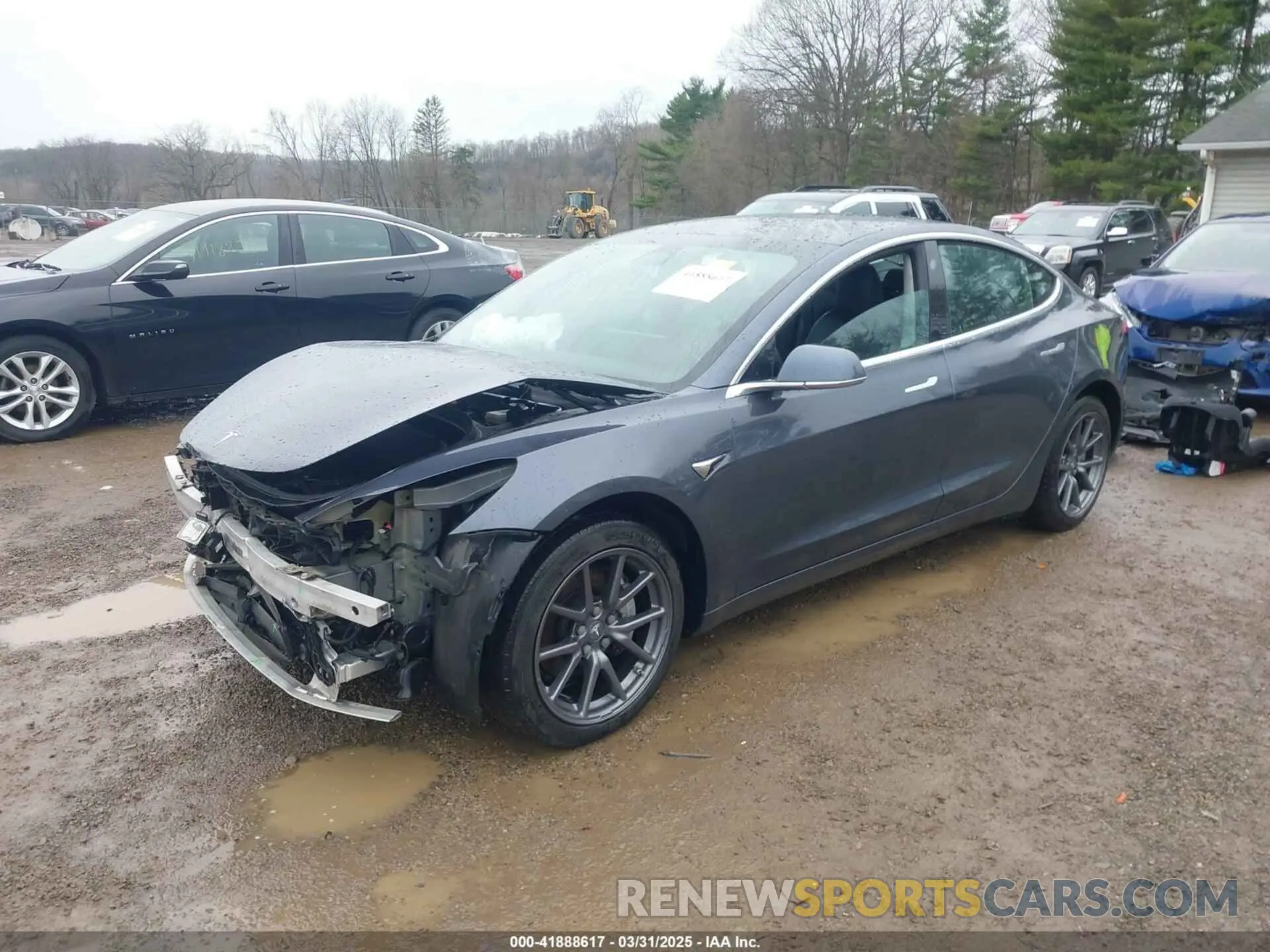 2 fotografías del automóvil dañado 5YJ3E1EC9LF601713 TESLA MODEL 3 2020
