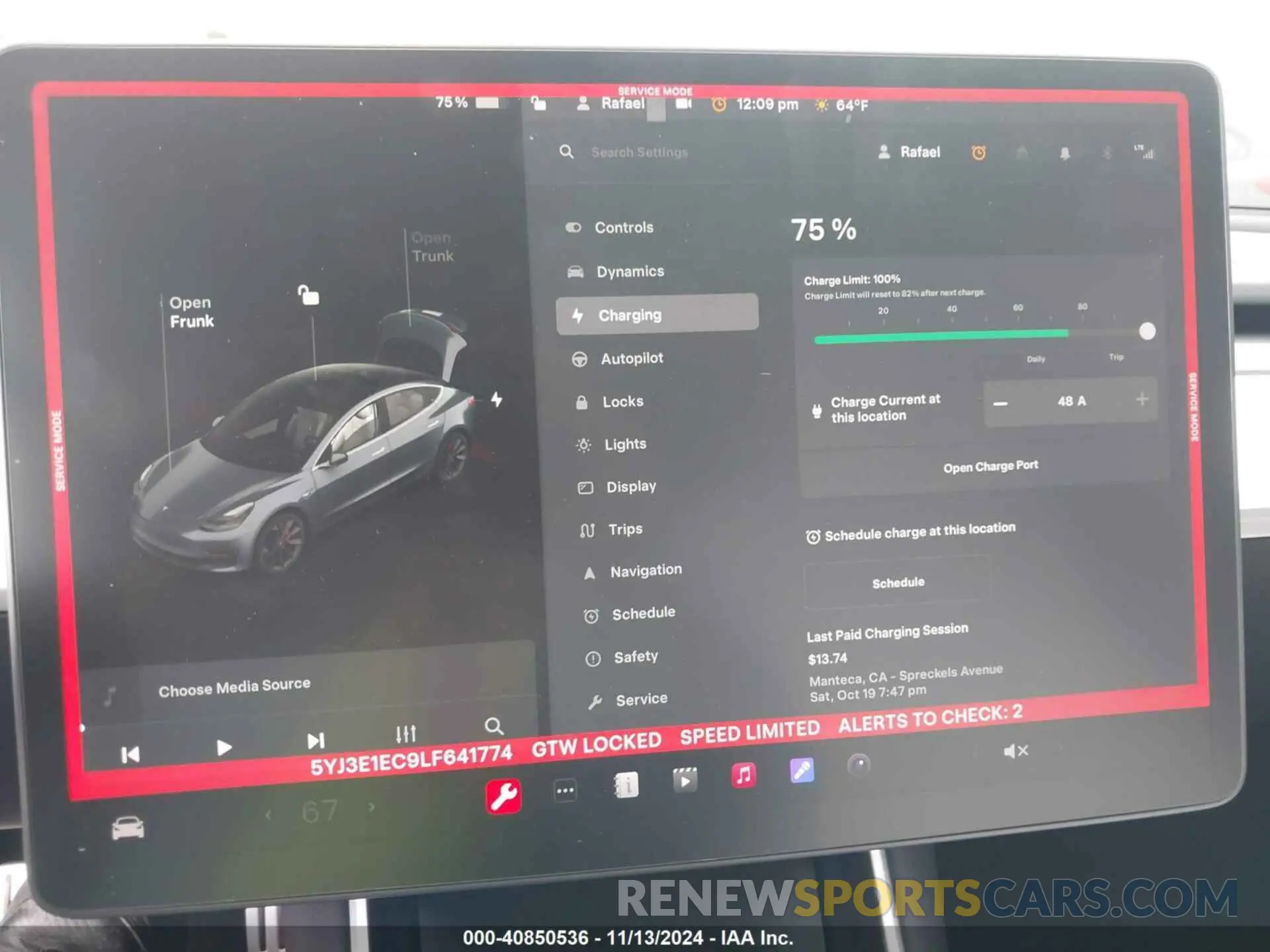 16 fotografías del automóvil dañado 5YJ3E1EC9LF641774 TESLA MODEL 3 2020
