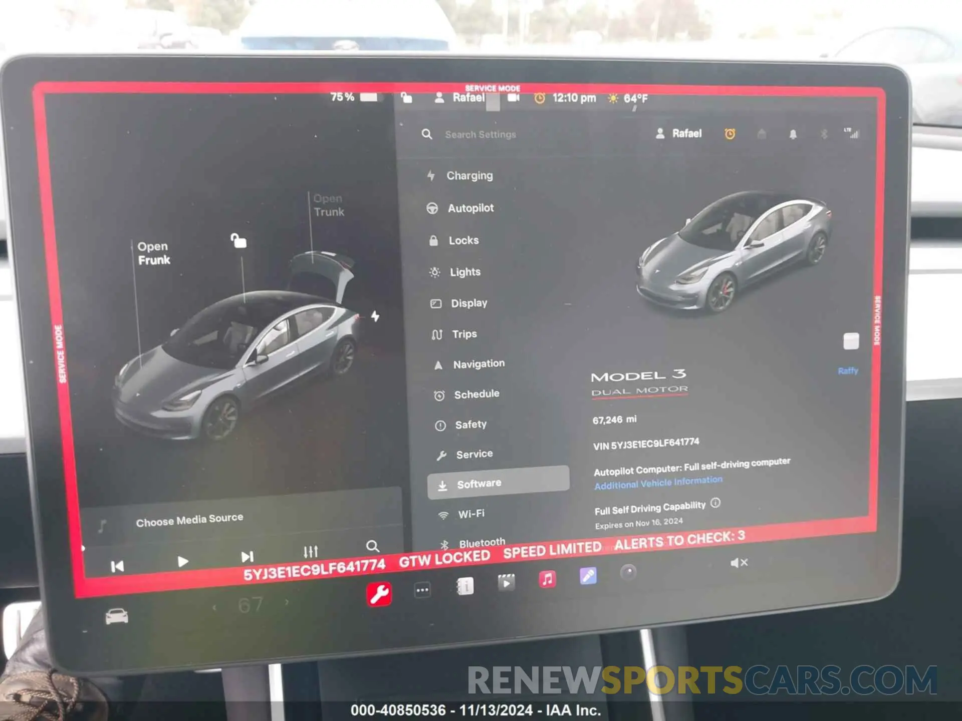 17 fotografías del automóvil dañado 5YJ3E1EC9LF641774 TESLA MODEL 3 2020