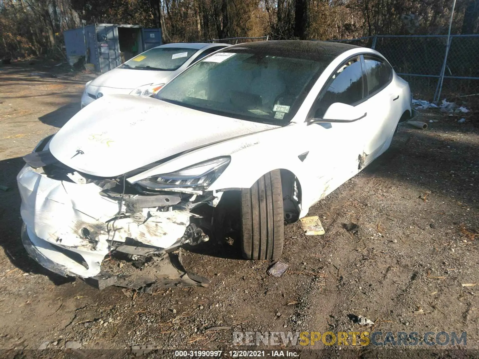 2 fotografías del automóvil dañado 5YJ3E1EC9LF719261 TESLA MODEL 3 2020