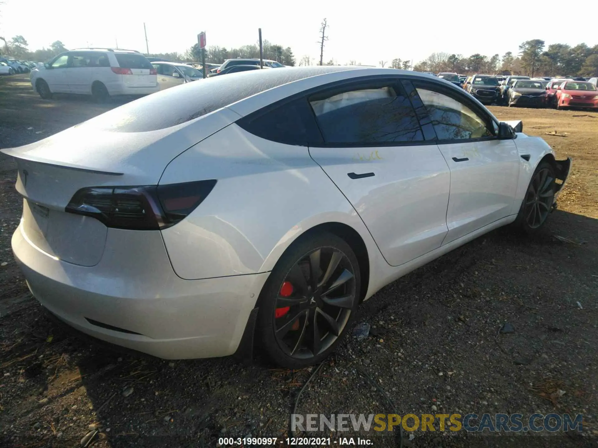 4 fotografías del automóvil dañado 5YJ3E1EC9LF719261 TESLA MODEL 3 2020