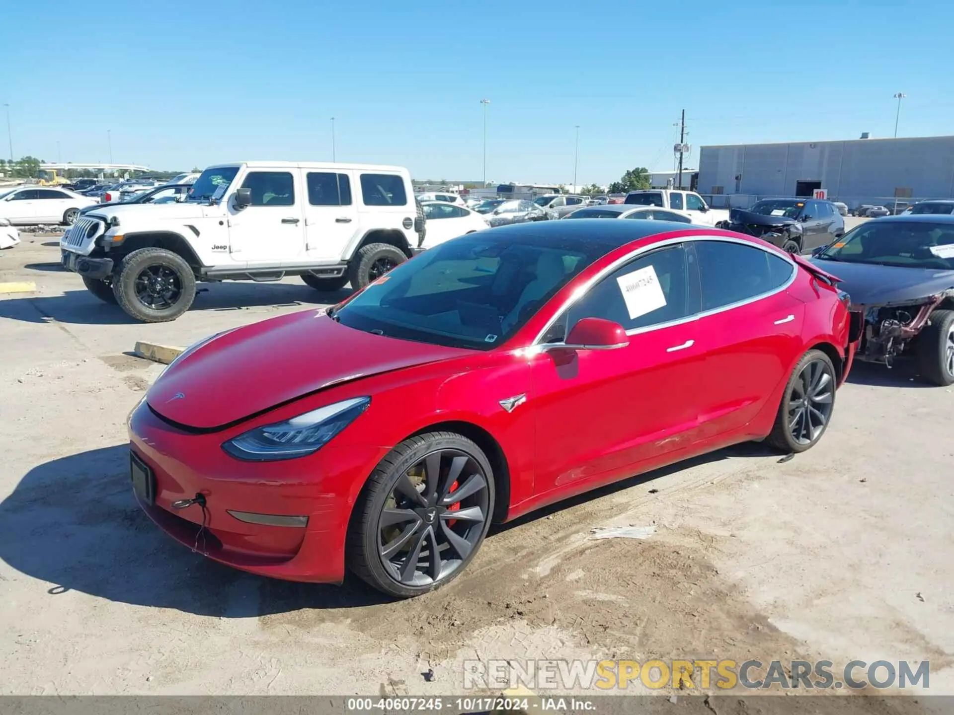 2 fotografías del automóvil dañado 5YJ3E1EC9LF784644 TESLA MODEL 3 2020