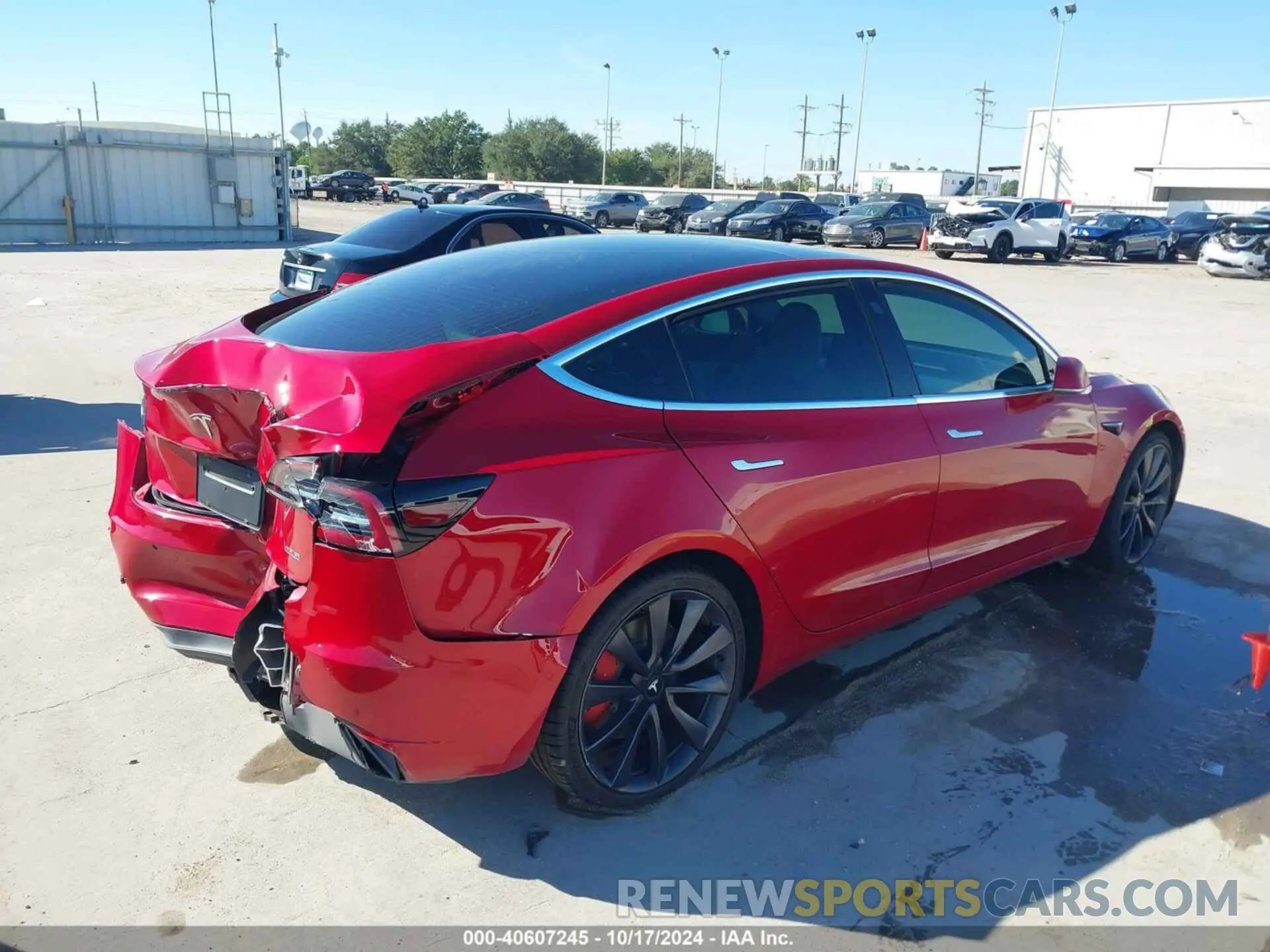 4 fotografías del automóvil dañado 5YJ3E1EC9LF784644 TESLA MODEL 3 2020