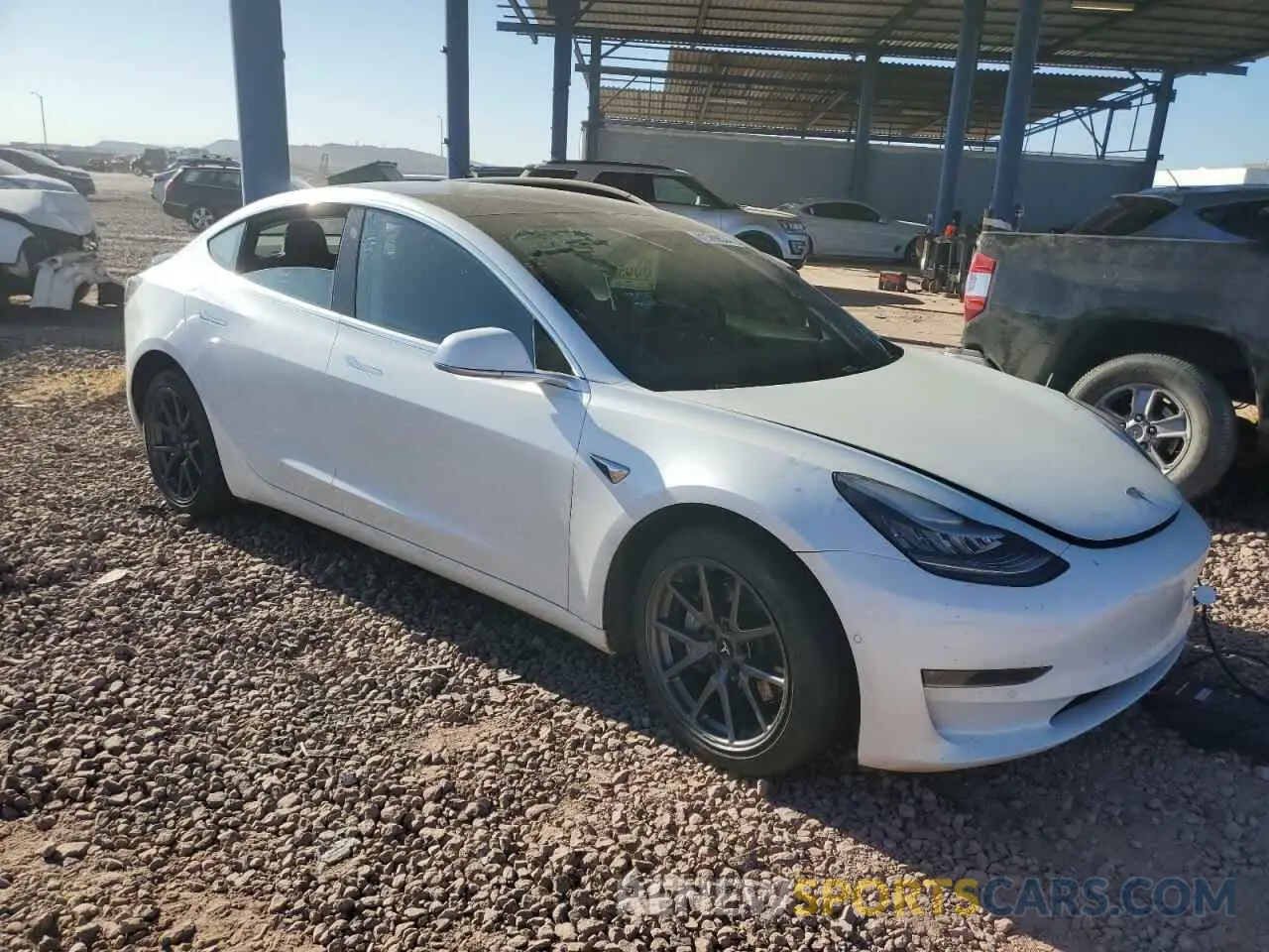 4 fotografías del automóvil dañado 5YJ3E1ECXLF602546 TESLA MODEL 3 2020