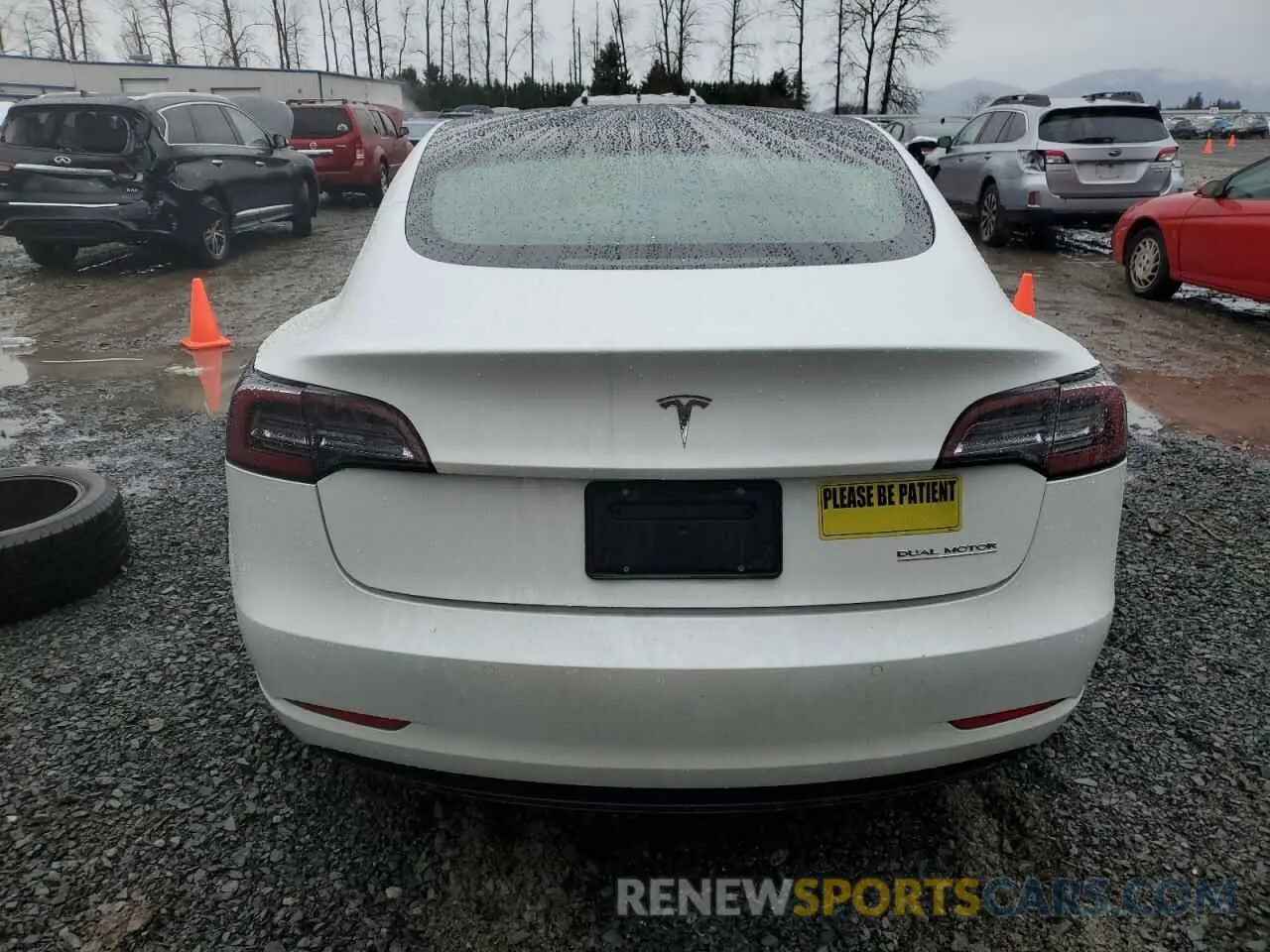 6 fotografías del automóvil dañado 5YJ3E1ECXLF627351 TESLA MODEL 3 2020