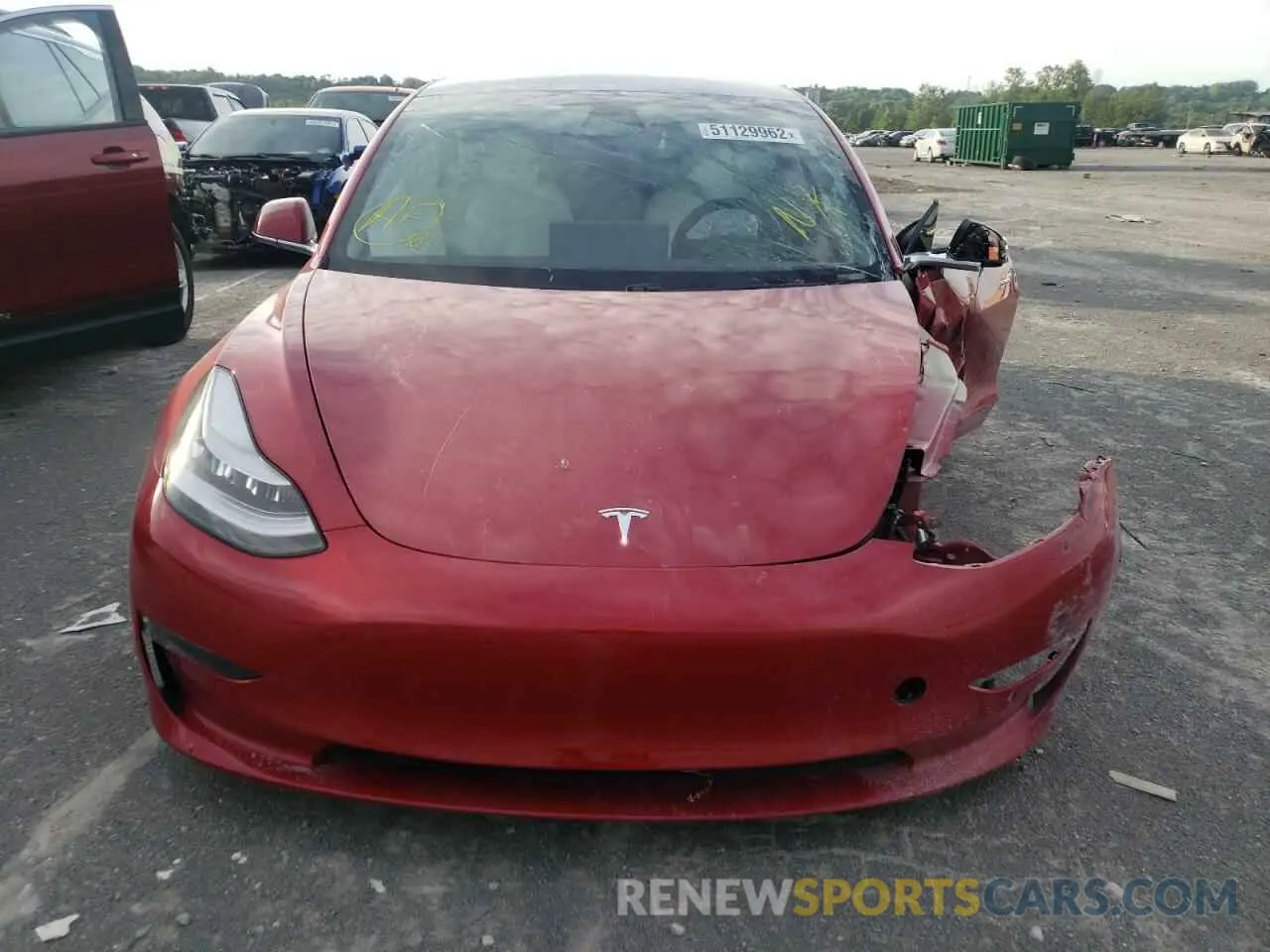 7 fotografías del automóvil dañado 5YJ3E1ECXLF641783 TESLA MODEL 3 2020
