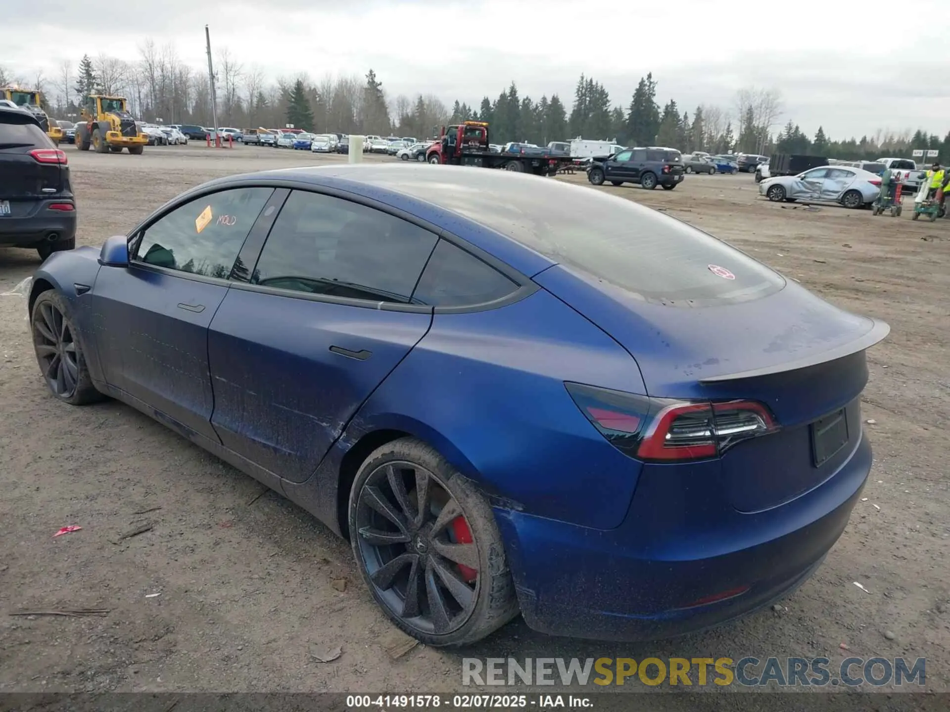 3 fotografías del automóvil dañado 5YJ3E1ECXLF647079 TESLA MODEL 3 2020