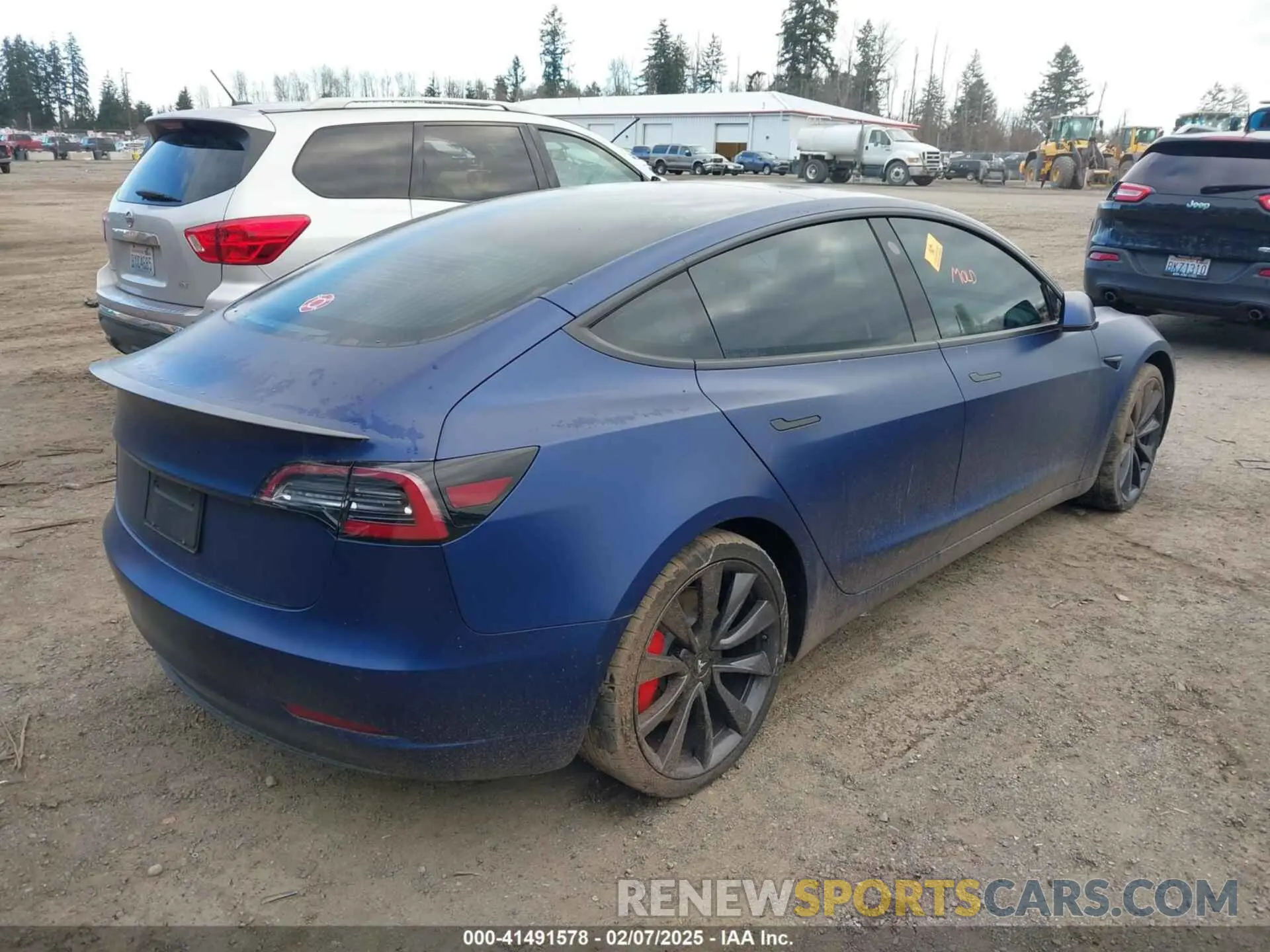 4 fotografías del automóvil dañado 5YJ3E1ECXLF647079 TESLA MODEL 3 2020