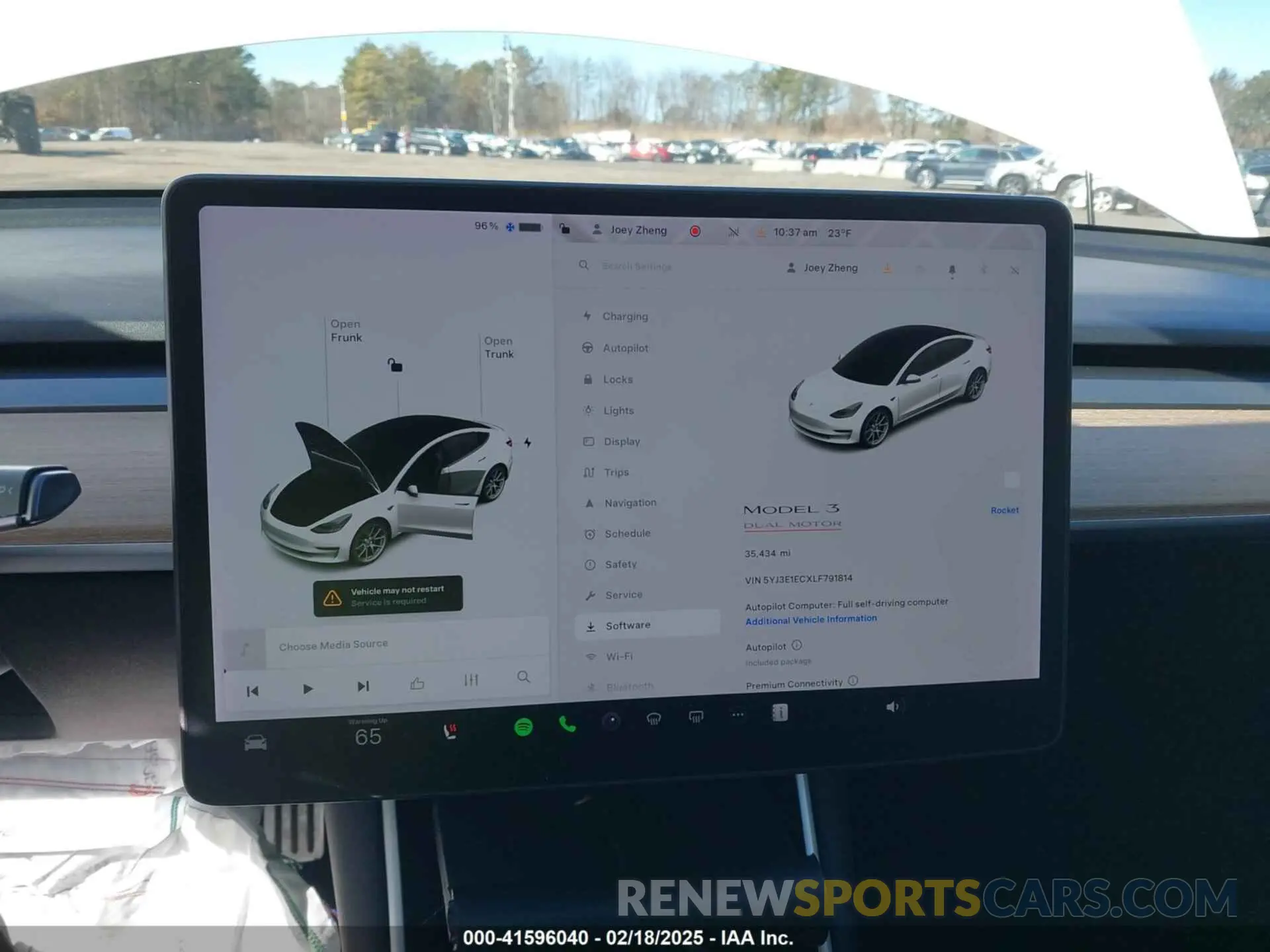 18 fotografías del automóvil dañado 5YJ3E1ECXLF791814 TESLA MODEL 3 2020