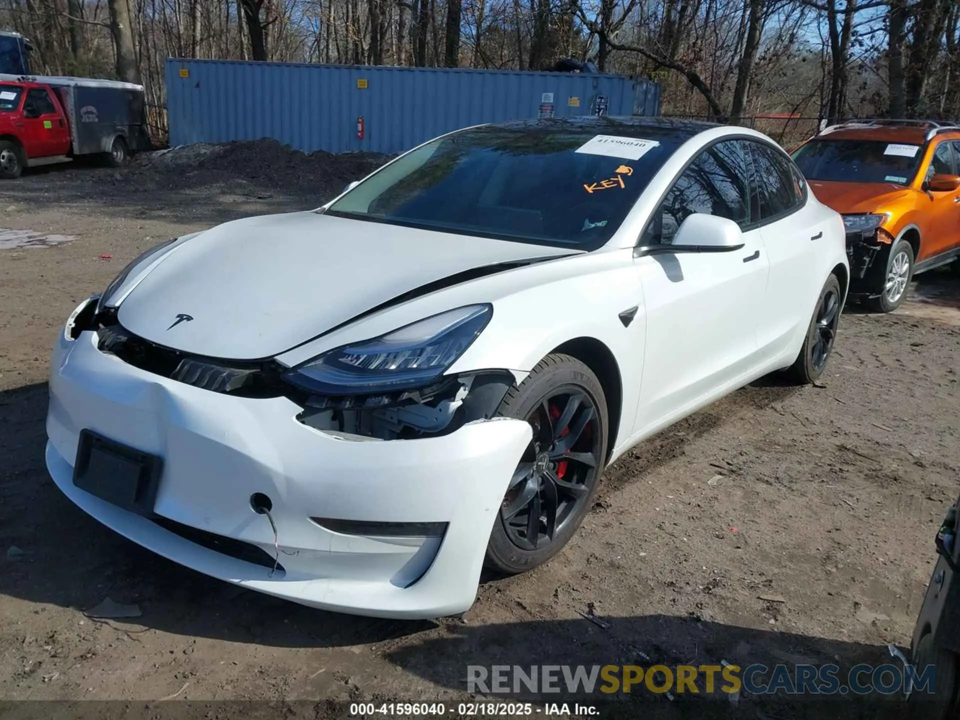 2 fotografías del automóvil dañado 5YJ3E1ECXLF791814 TESLA MODEL 3 2020