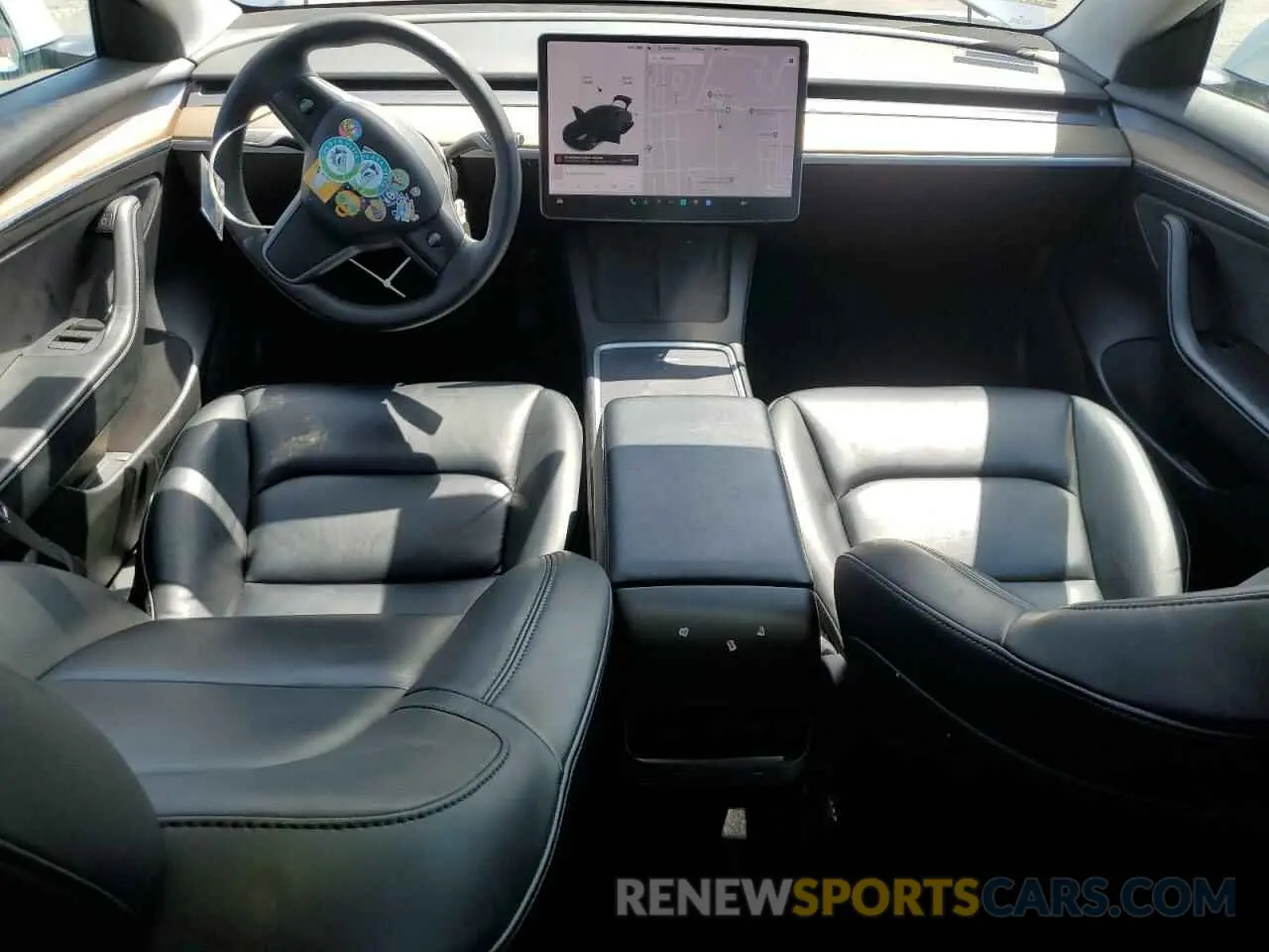 8 fotografías del automóvil dañado 5YJ3E1EA0MF006300 TESLA MODEL 3 2021