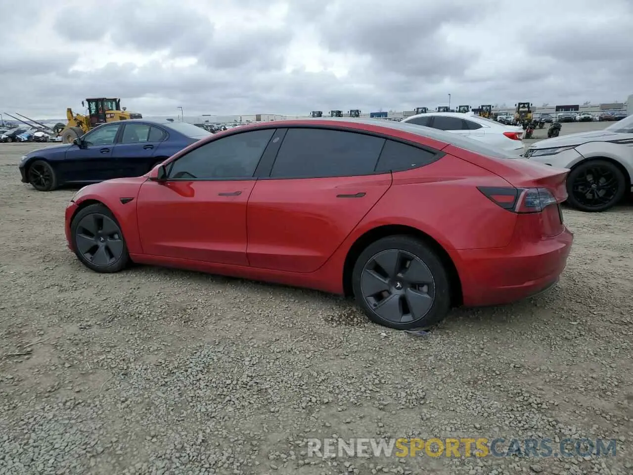 2 fotografías del automóvil dañado 5YJ3E1EA0MF009522 TESLA MODEL 3 2021
