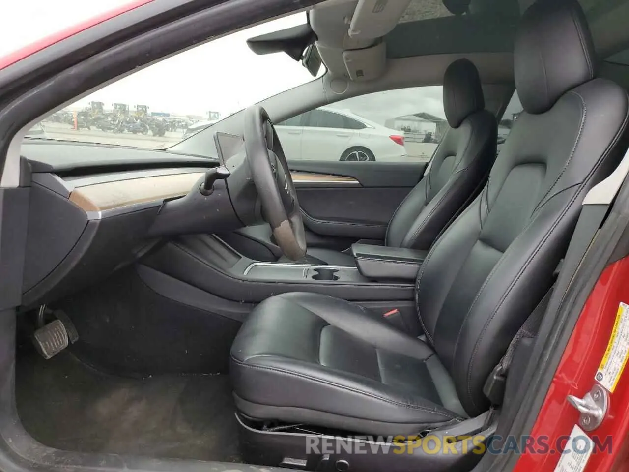 7 fotografías del automóvil dañado 5YJ3E1EA0MF009522 TESLA MODEL 3 2021