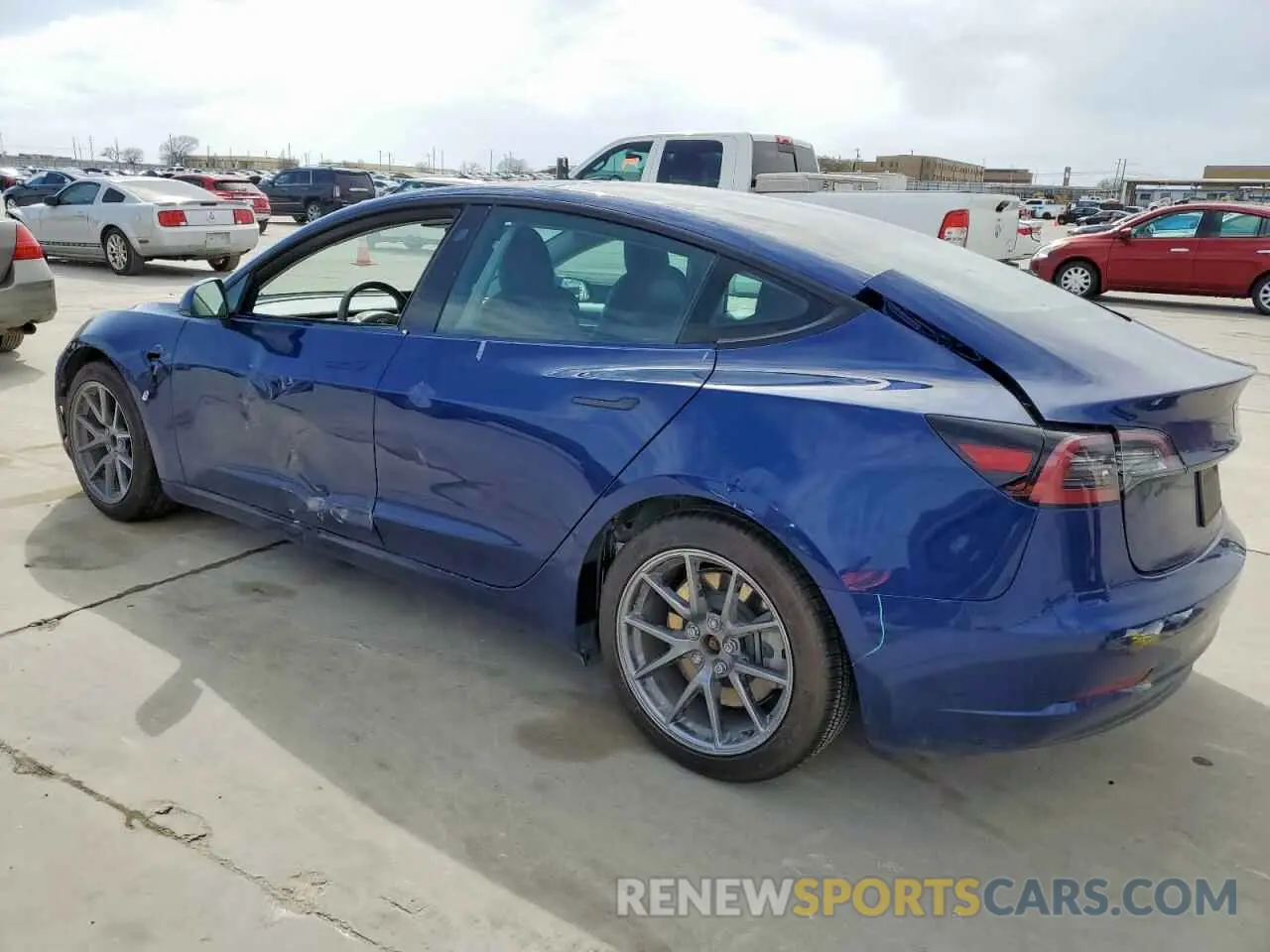 2 fotografías del automóvil dañado 5YJ3E1EA0MF014607 TESLA MODEL 3 2021