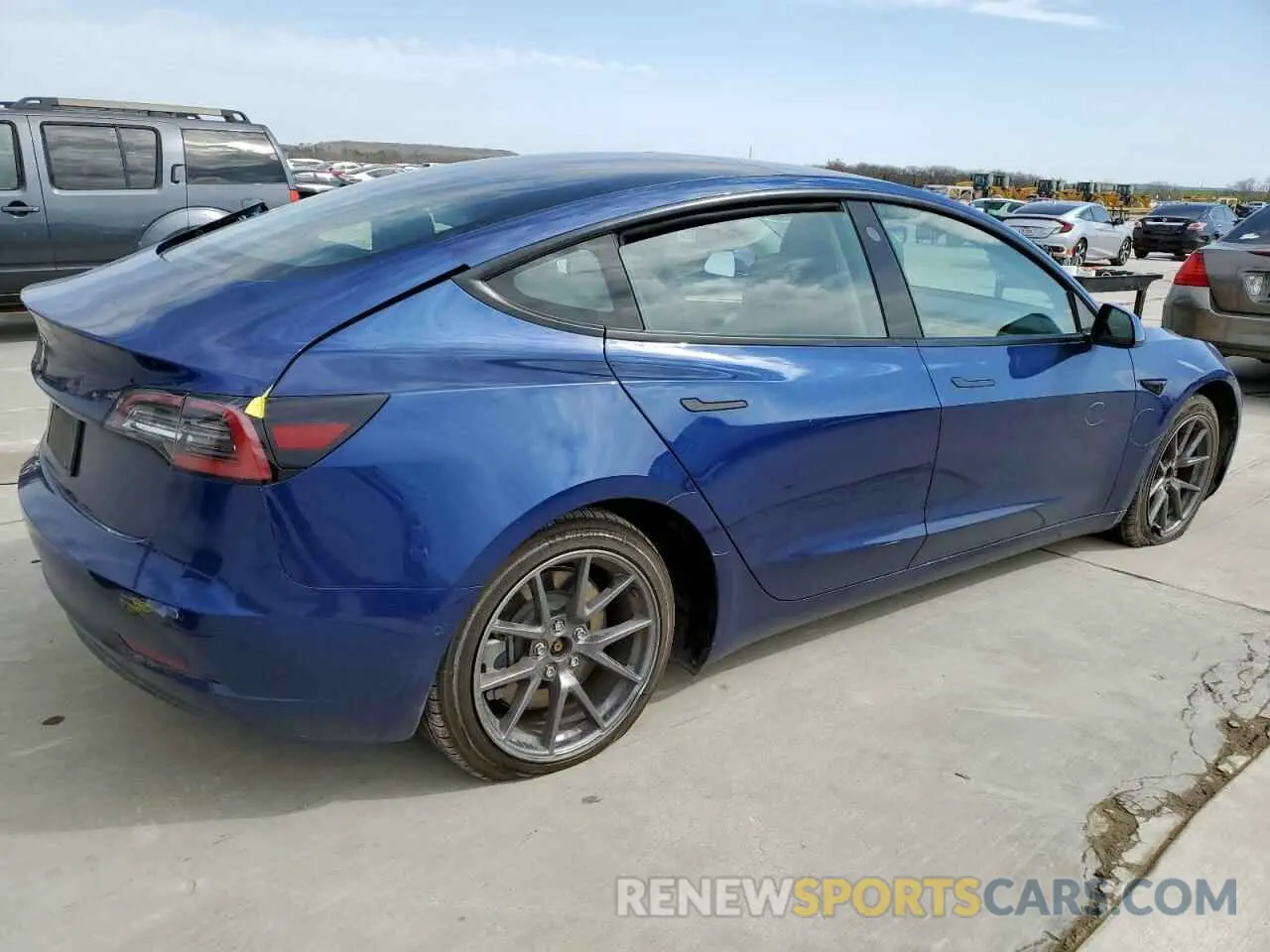 3 fotografías del automóvil dañado 5YJ3E1EA0MF014607 TESLA MODEL 3 2021