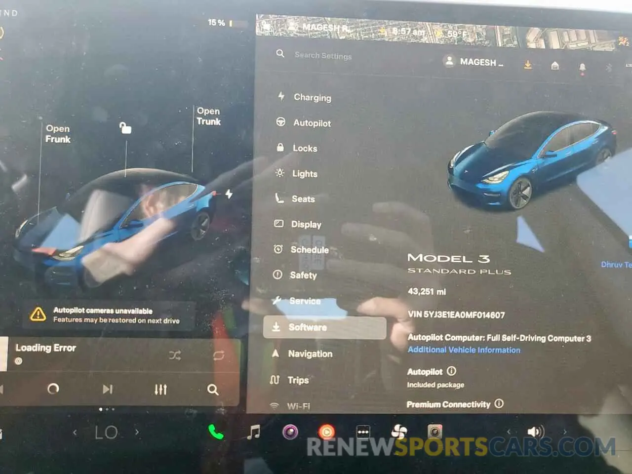 9 fotografías del automóvil dañado 5YJ3E1EA0MF014607 TESLA MODEL 3 2021