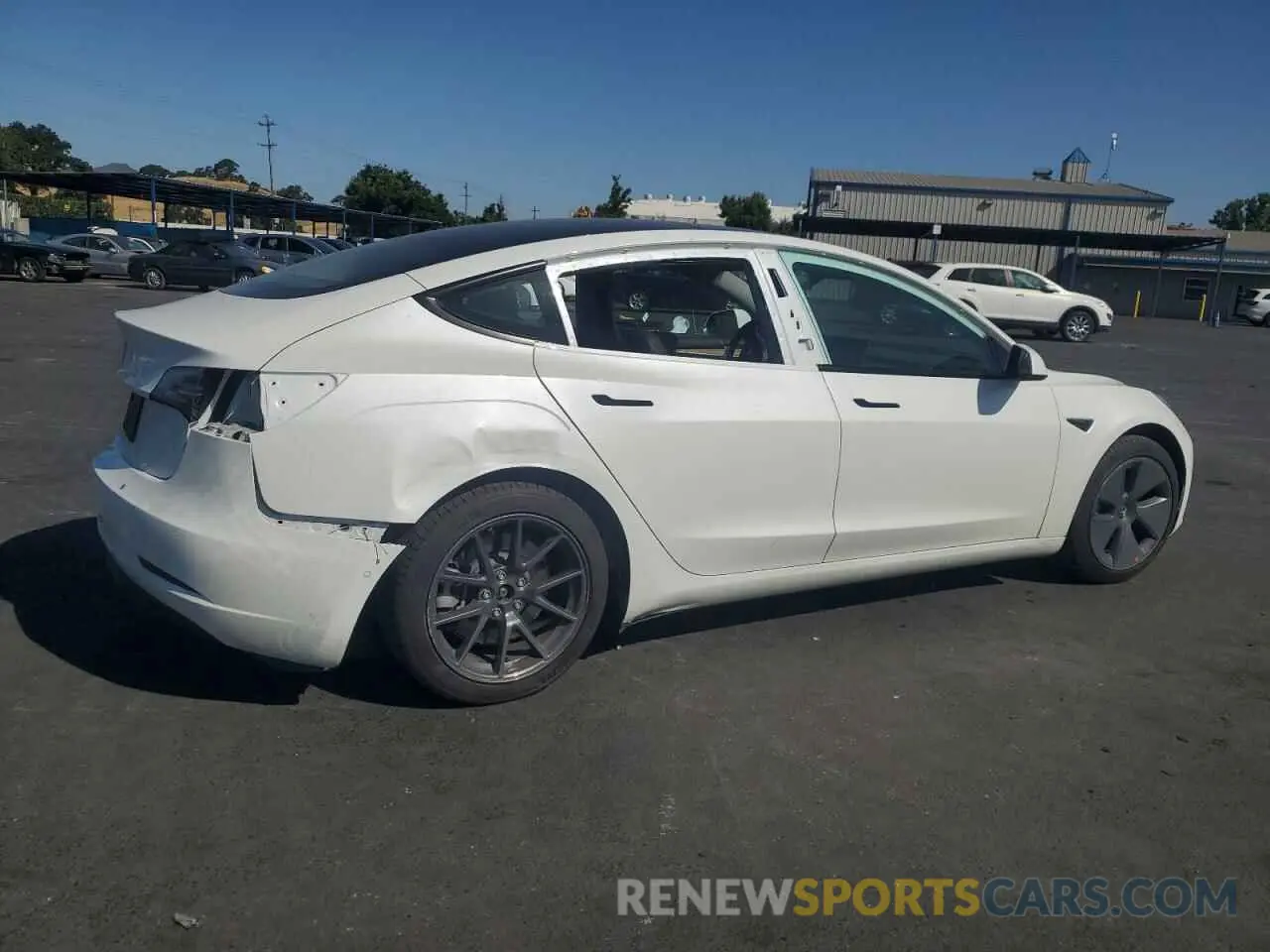 3 fotografías del automóvil dañado 5YJ3E1EA0MF017524 TESLA MODEL 3 2021