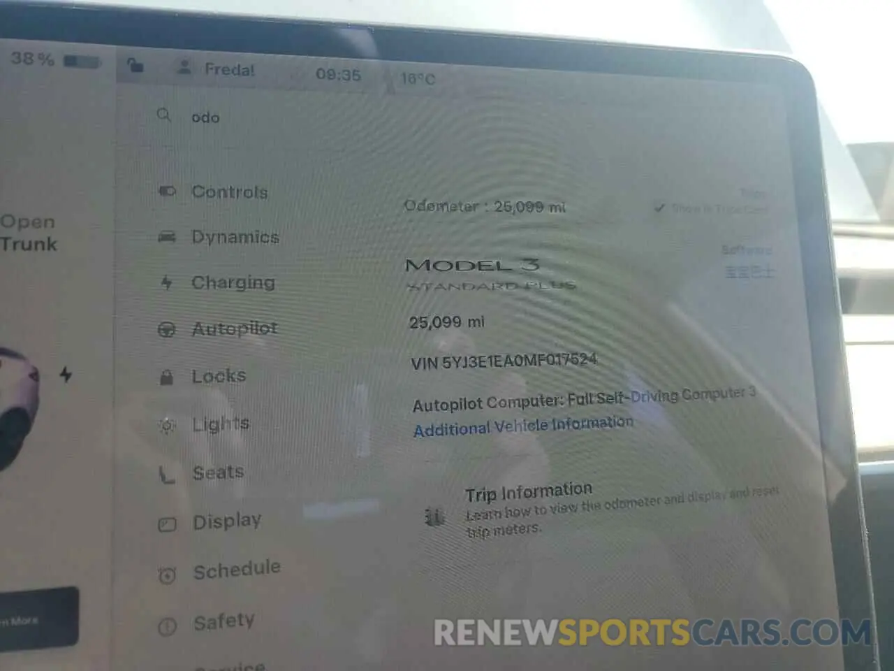9 fotografías del automóvil dañado 5YJ3E1EA0MF017524 TESLA MODEL 3 2021
