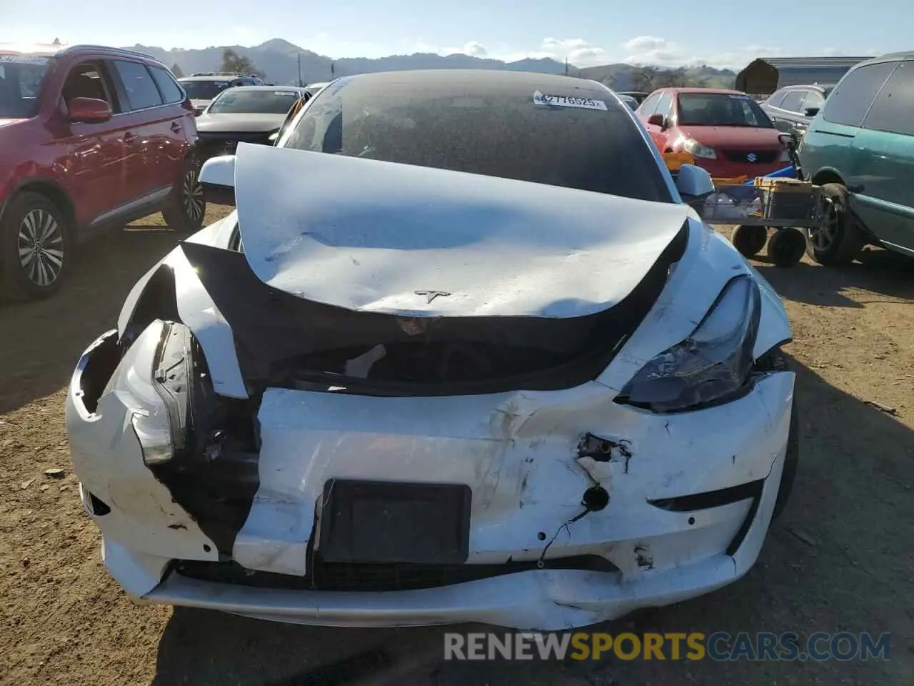 5 fotografías del automóvil dañado 5YJ3E1EA0MF017765 TESLA MODEL 3 2021