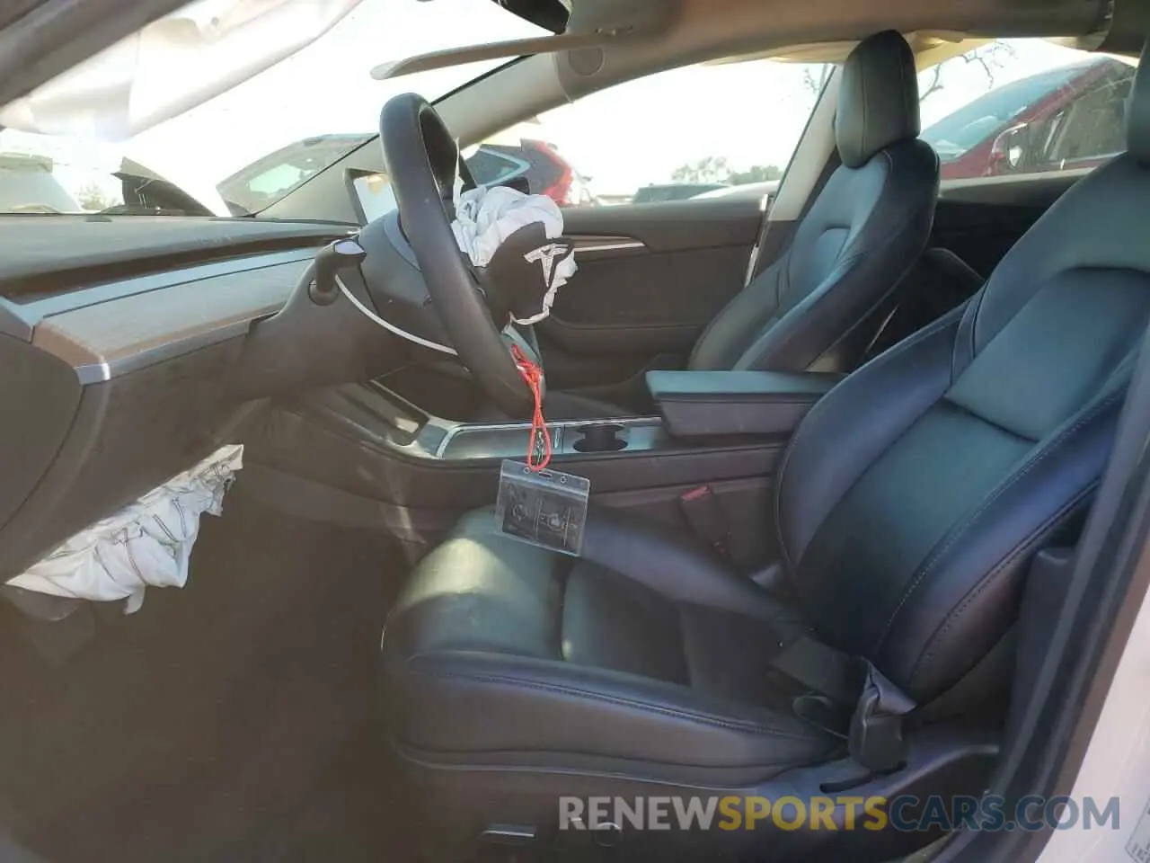 7 fotografías del automóvil dañado 5YJ3E1EA0MF017765 TESLA MODEL 3 2021