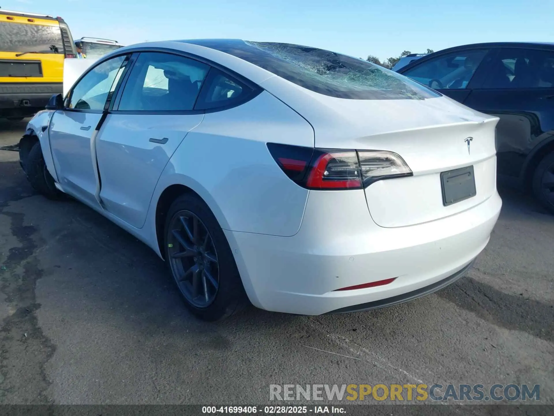 3 fotografías del automóvil dañado 5YJ3E1EA0MF022920 TESLA MODEL 3 2021