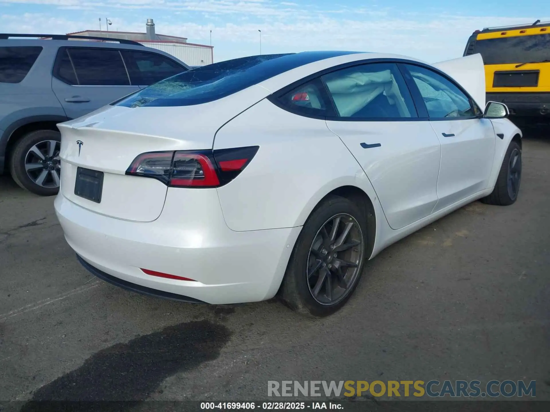 4 fotografías del automóvil dañado 5YJ3E1EA0MF022920 TESLA MODEL 3 2021
