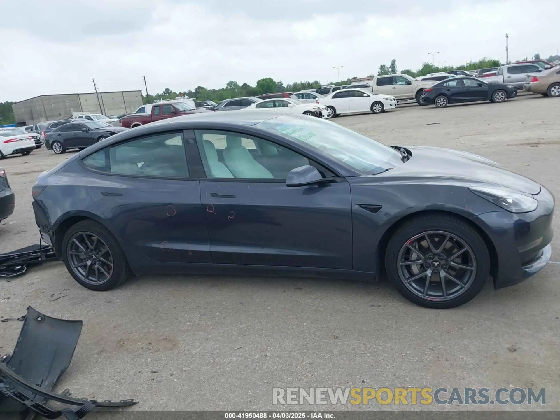 14 fotografías del automóvil dañado 5YJ3E1EA0MF031987 TESLA MODEL 3 2021