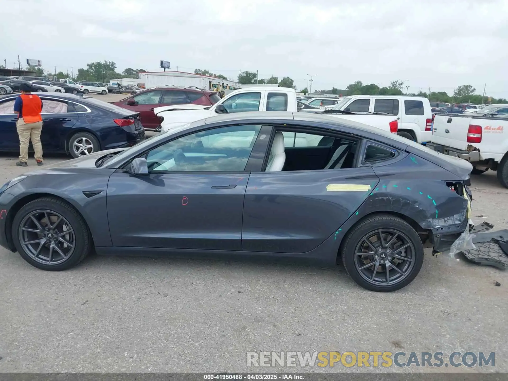 15 fotografías del automóvil dañado 5YJ3E1EA0MF031987 TESLA MODEL 3 2021
