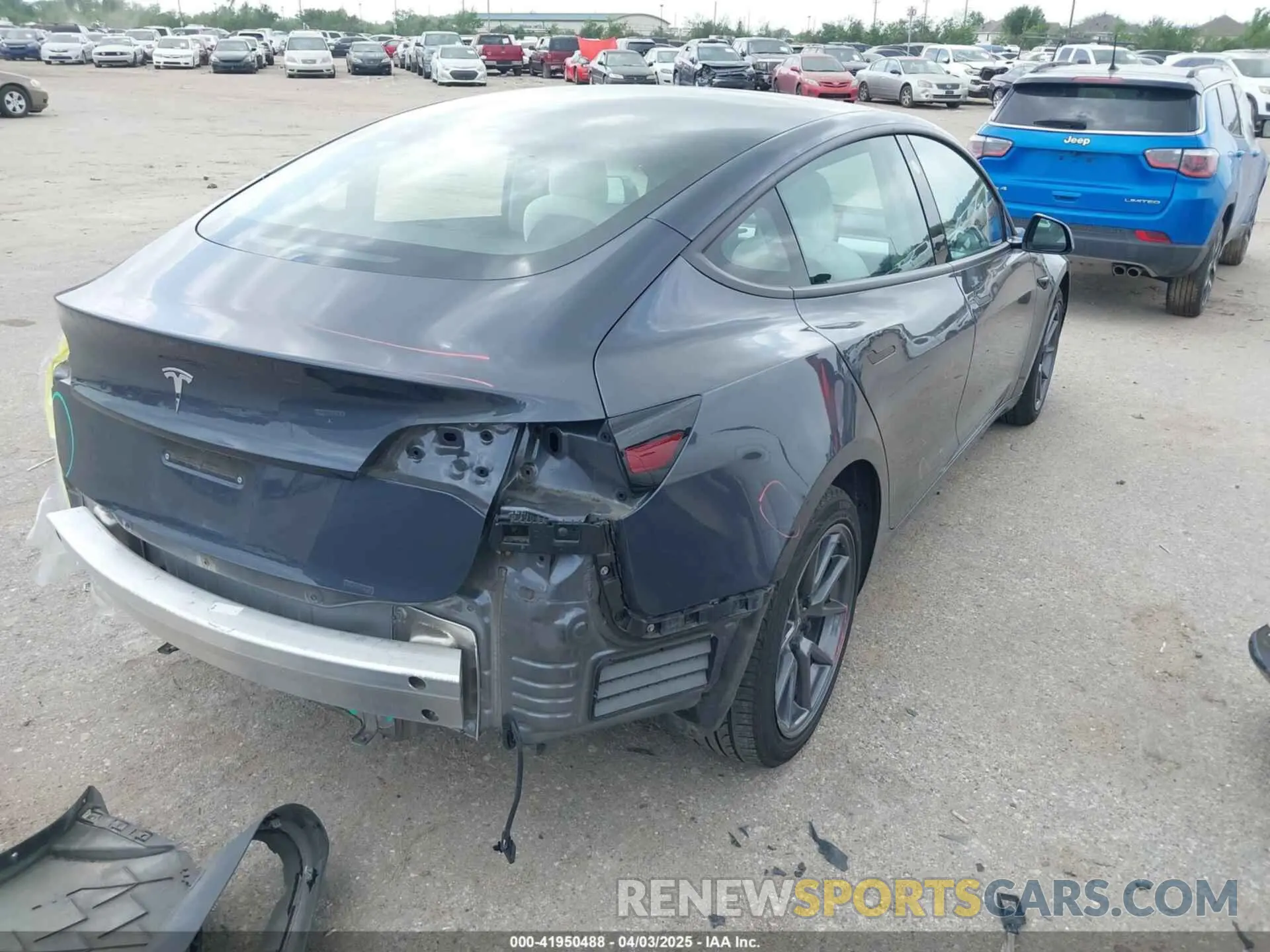 4 fotografías del automóvil dañado 5YJ3E1EA0MF031987 TESLA MODEL 3 2021
